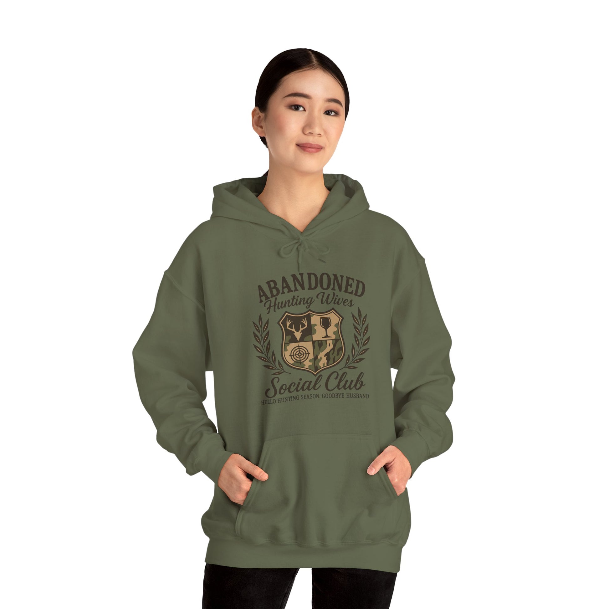 Abandoned Hunters Wives Social Club Hoodie Printify