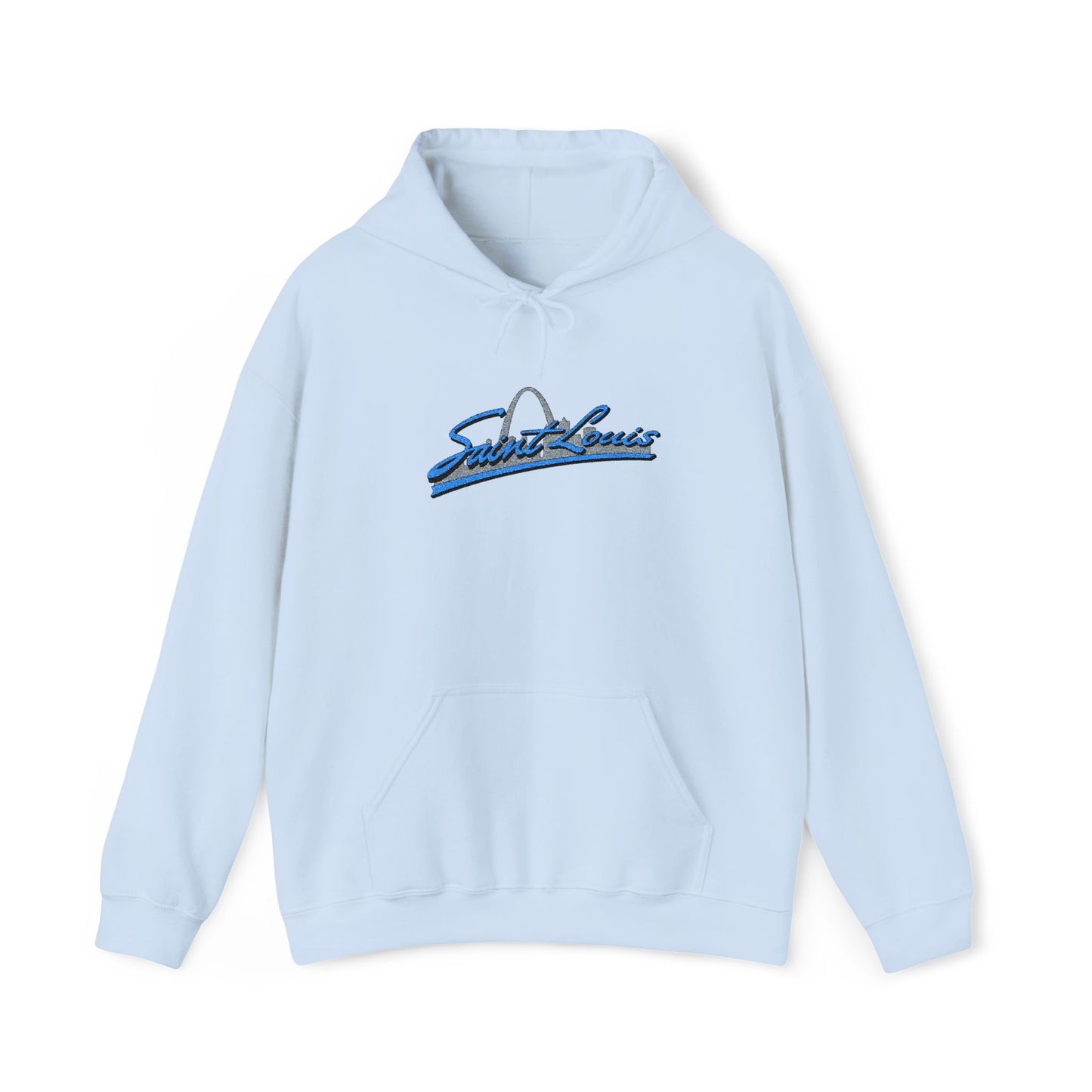 Embroidered Hoodie- Saint Louis Printify