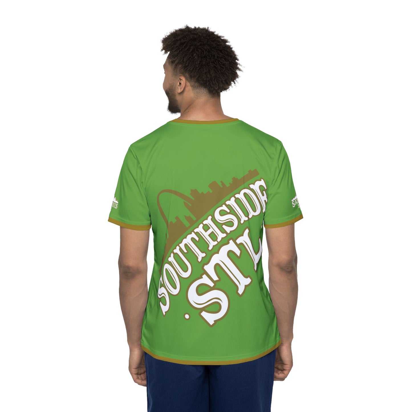 Southside STL All Over Print Sport Jersey(Lime) – Gold Skyline Edition