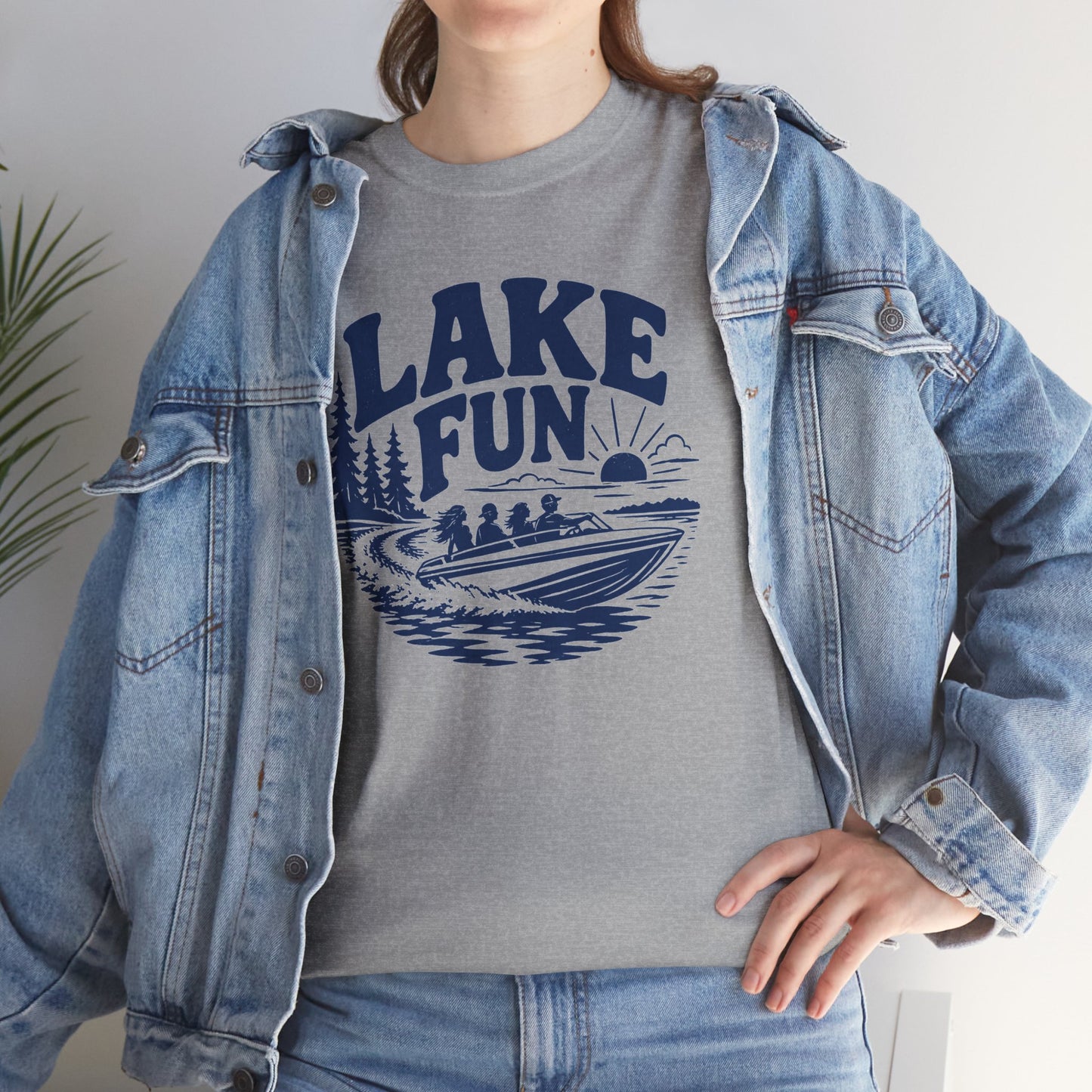 Lake Fun Boat T-Shirt — Vintage Lakeside Summer Tee