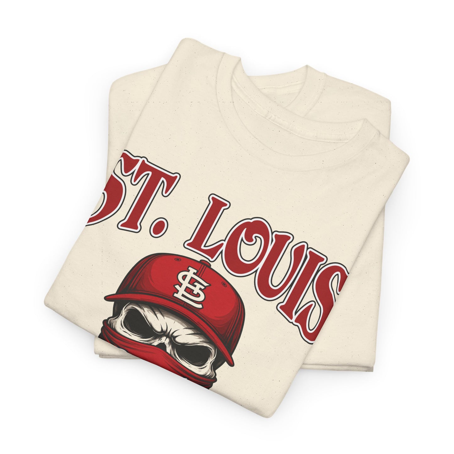 St. Louis Cardinals Masked Fan T-Shirt — STL Baseball Tee ⚠️ Contains AI-generated models