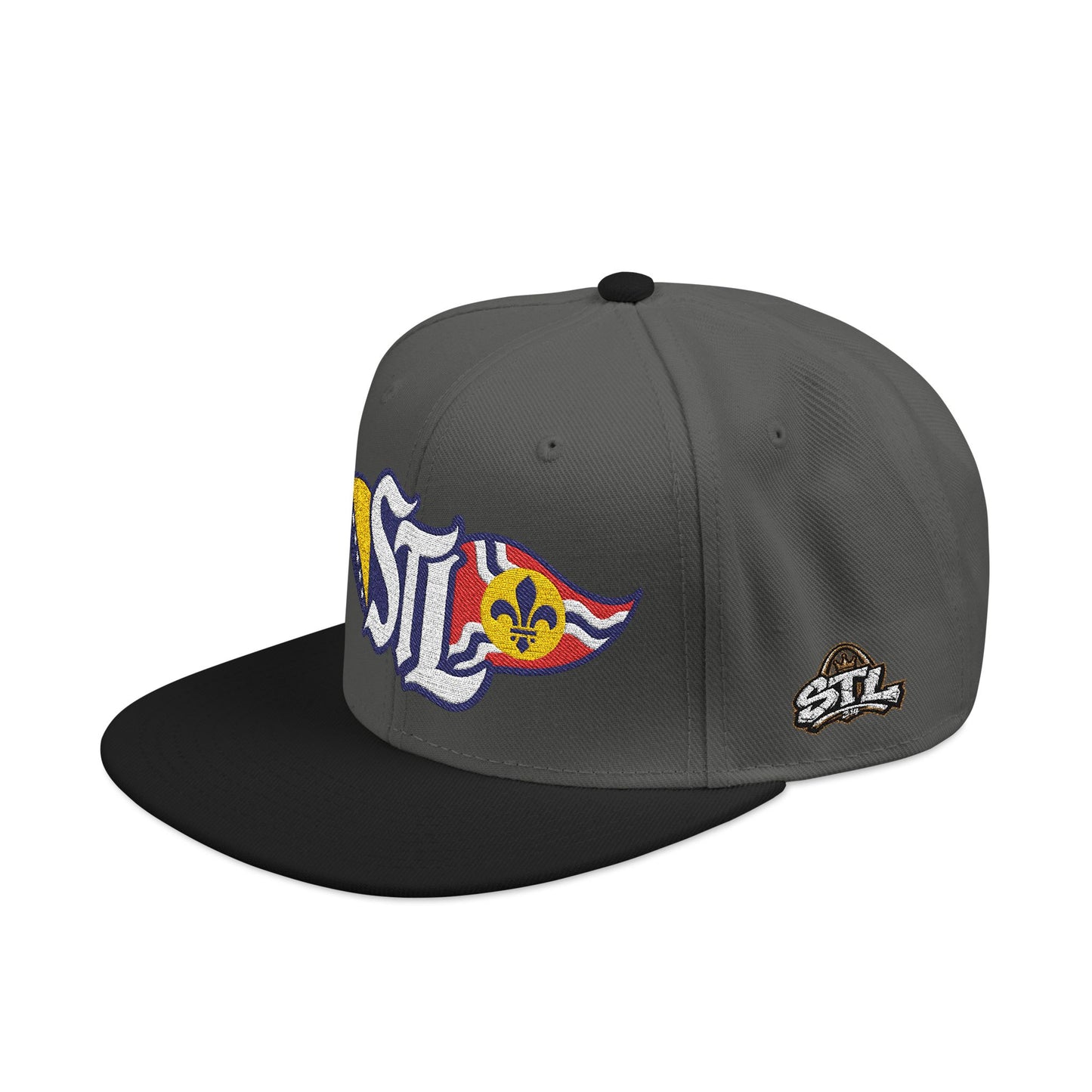 Embroidered Snapback Hat — Saint Louis-Bosnia flag Logo