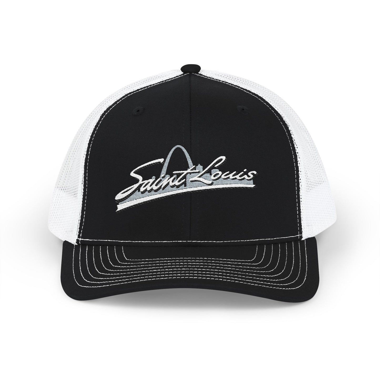 Embroidered Snapback Trucker Cap - Saint Louis Logo Printify