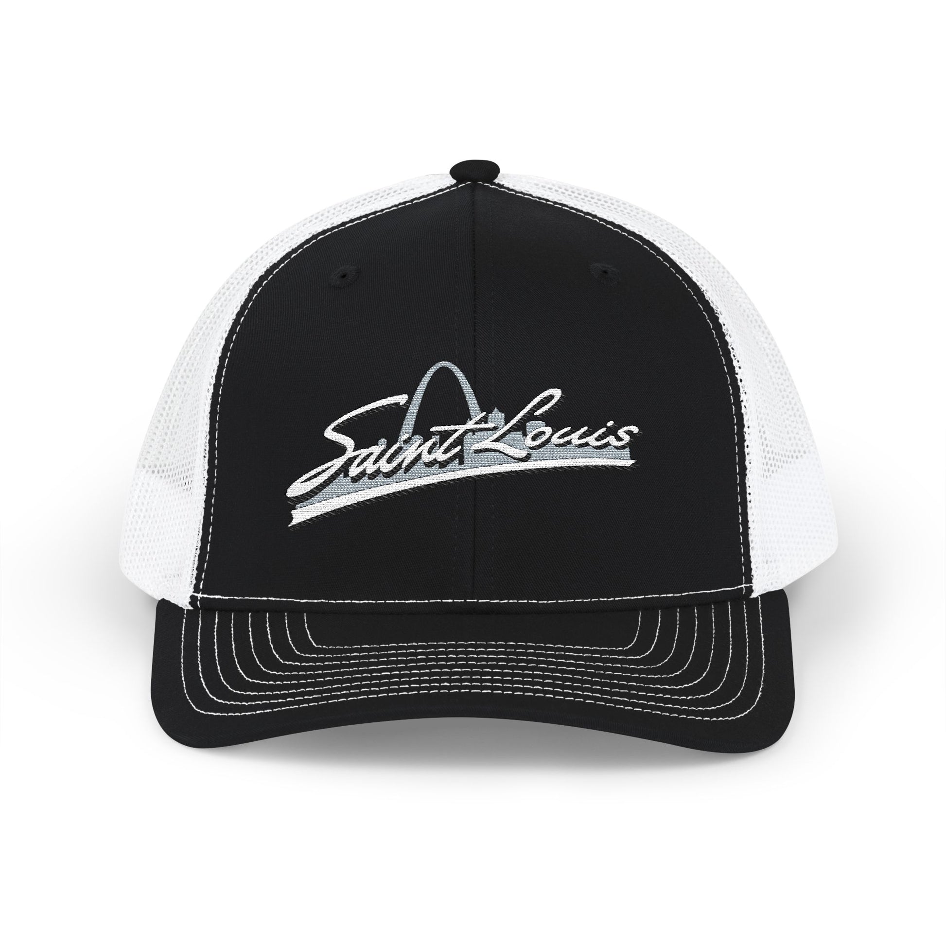 Embroidered Snapback Trucker Cap - Saint Louis Logo Printify