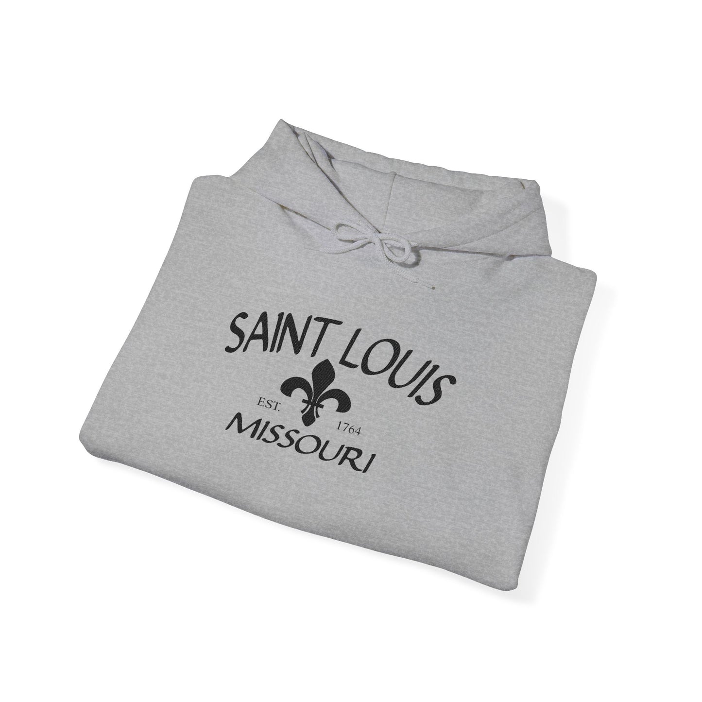 Saint Louis Missouri Embroidered Hoodie (Black Lettering)
