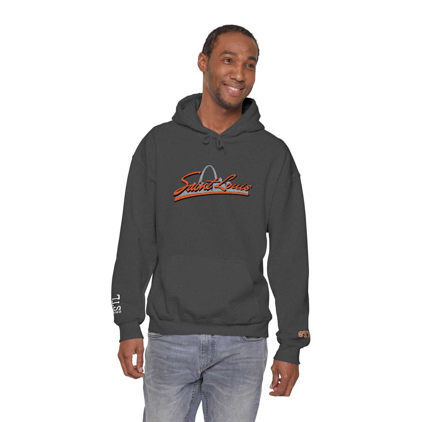 Saint Louis Embroidered Hoodie — Classic City Logo Sweatshirt