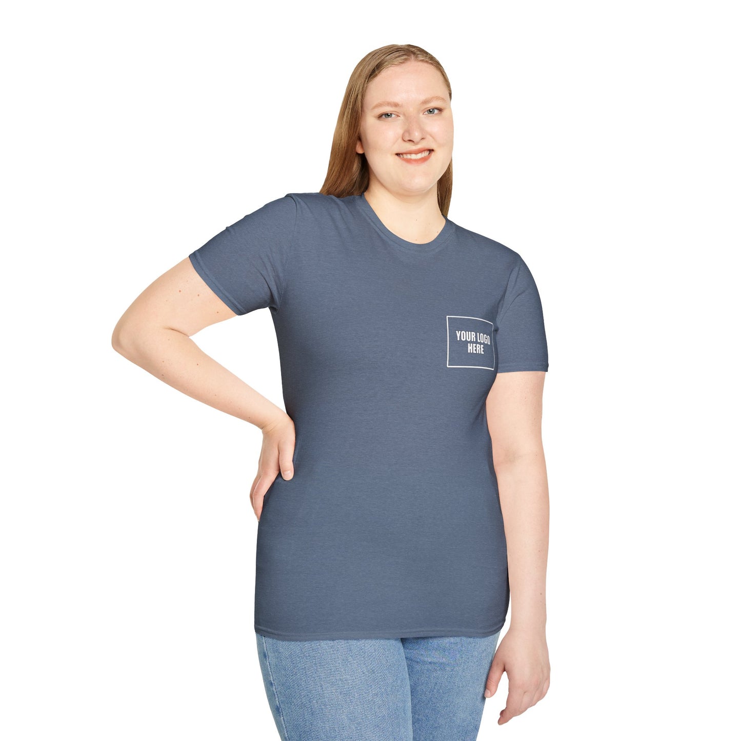 Custom Front Pocket Logo Work T-Shirt