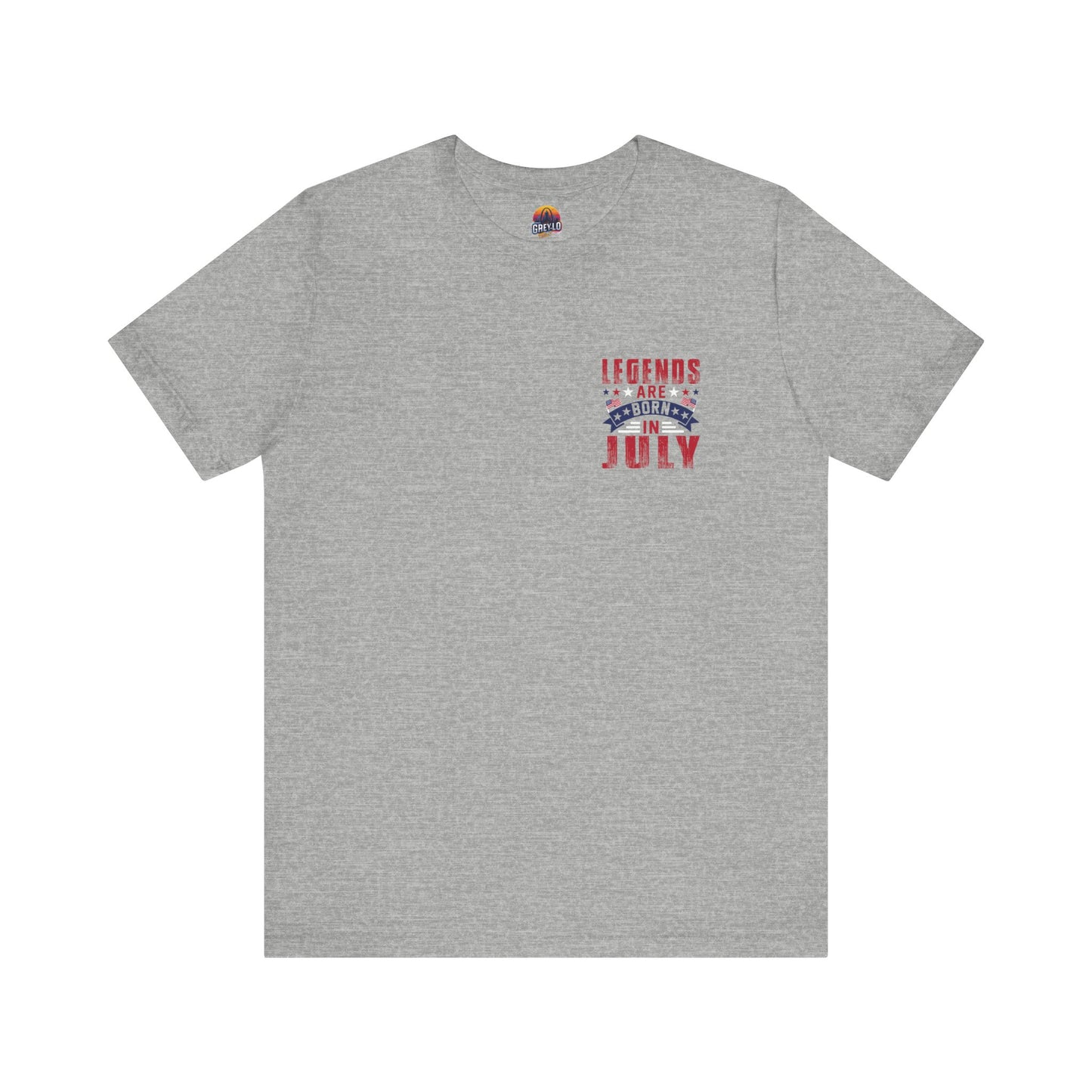Legends Are Born in July Unisex Jersey Short Sleeve Tee Printify