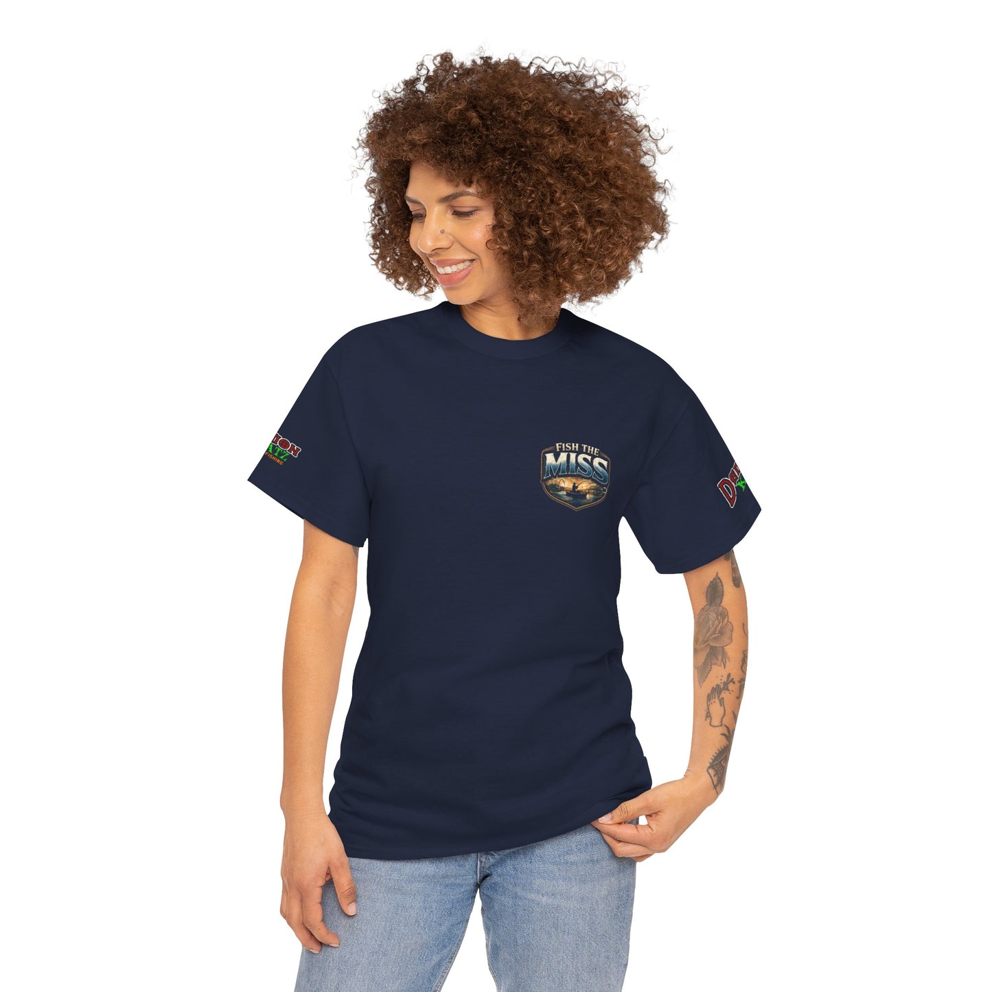 Fishing T‑Shirt - "Fish the Miss" Bass Fishing Graphic Tee (Front & Back Print)