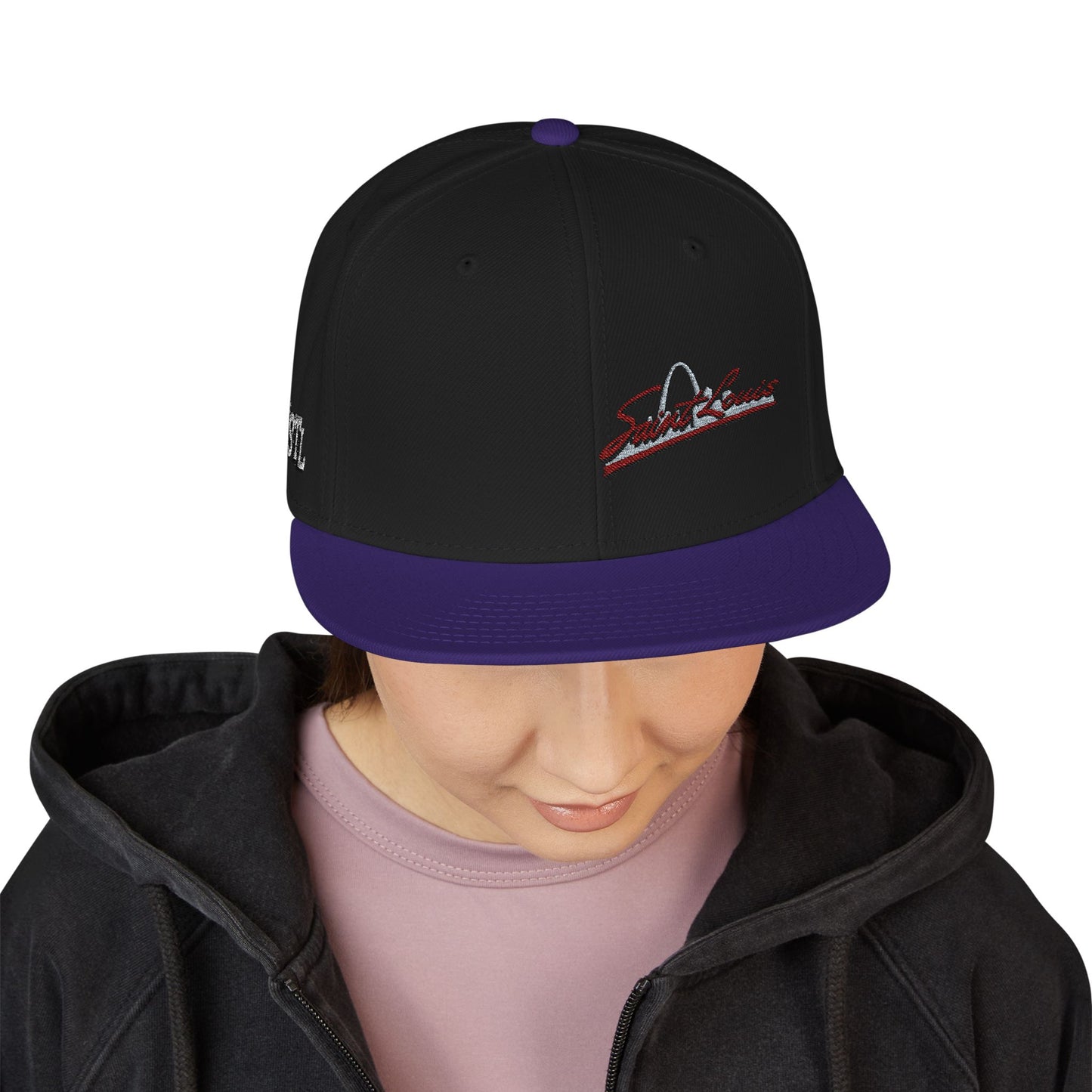 Embroidered Saint Louis Snapback Hat
