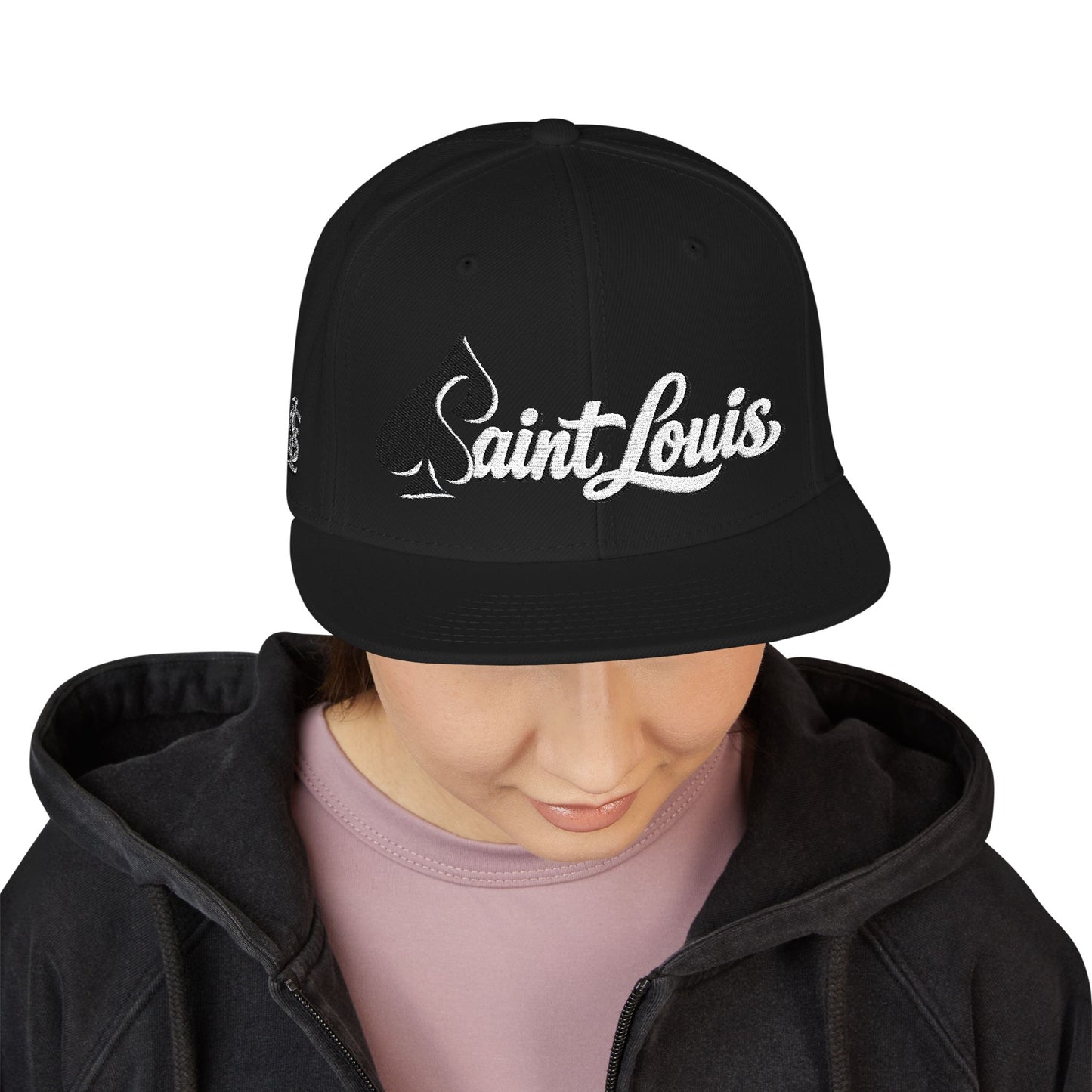 Embroidered 'Saint Louis' Snapback Hat