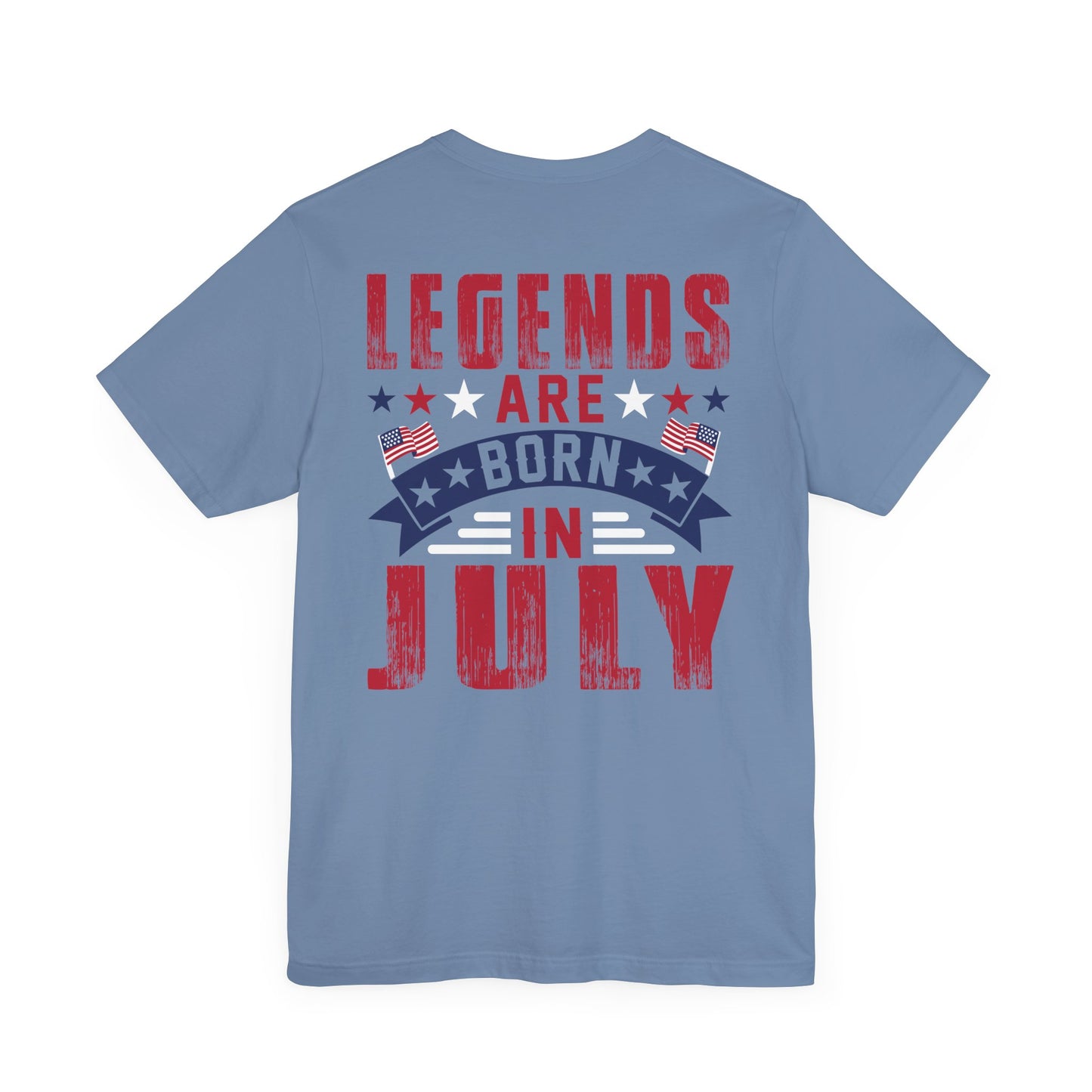 Legends Are Born in July Unisex Jersey Short Sleeve Tee Printify