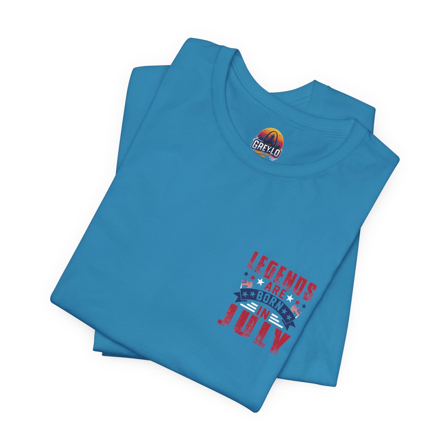 Legends Are Born in July Unisex Jersey Short Sleeve Tee Printify