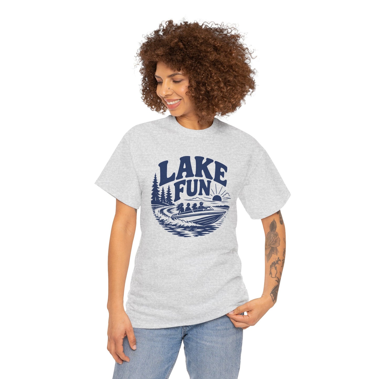 Lake Fun Boat T-Shirt — Vintage Lakeside Summer Tee