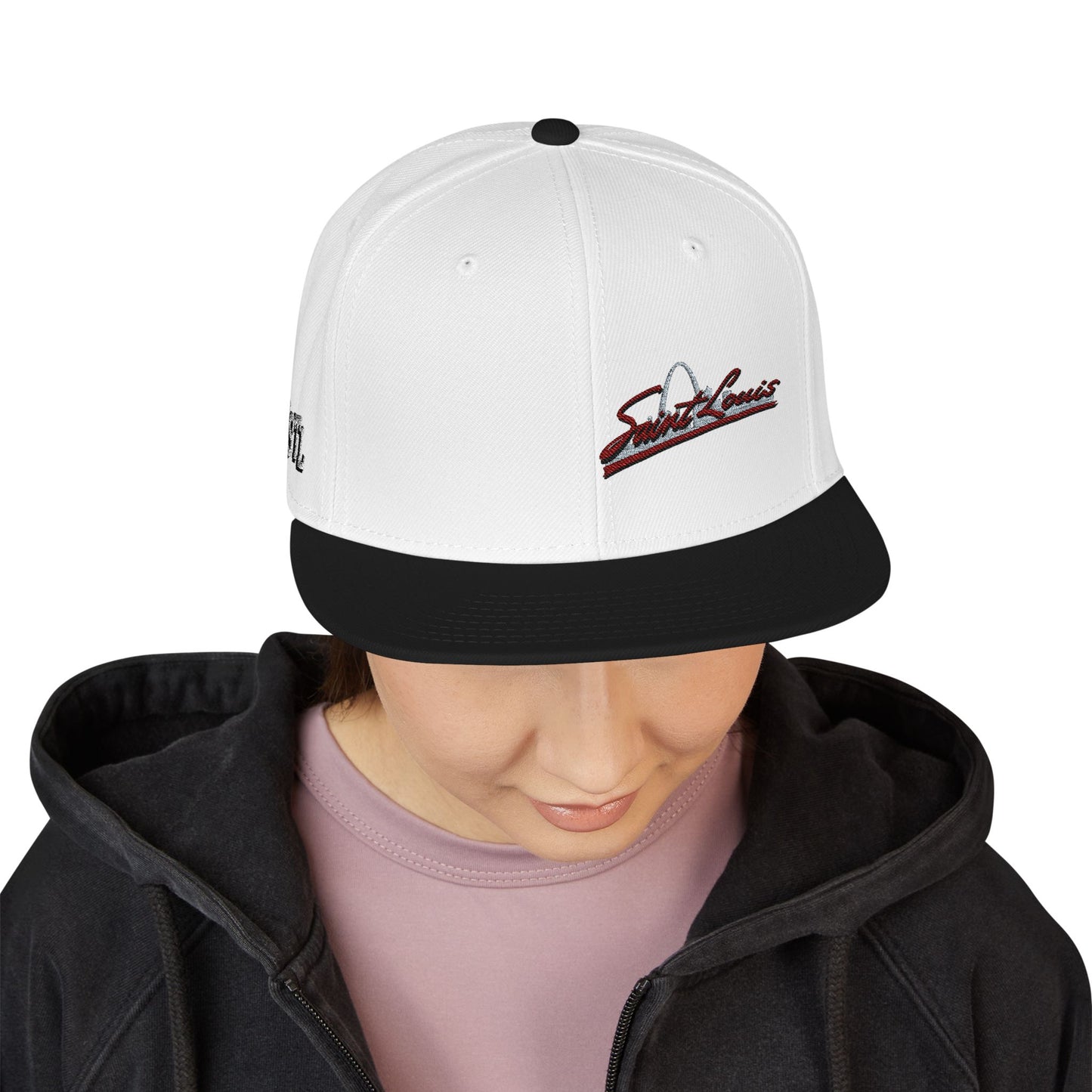Embroidered Saint Louis Snapback Hat