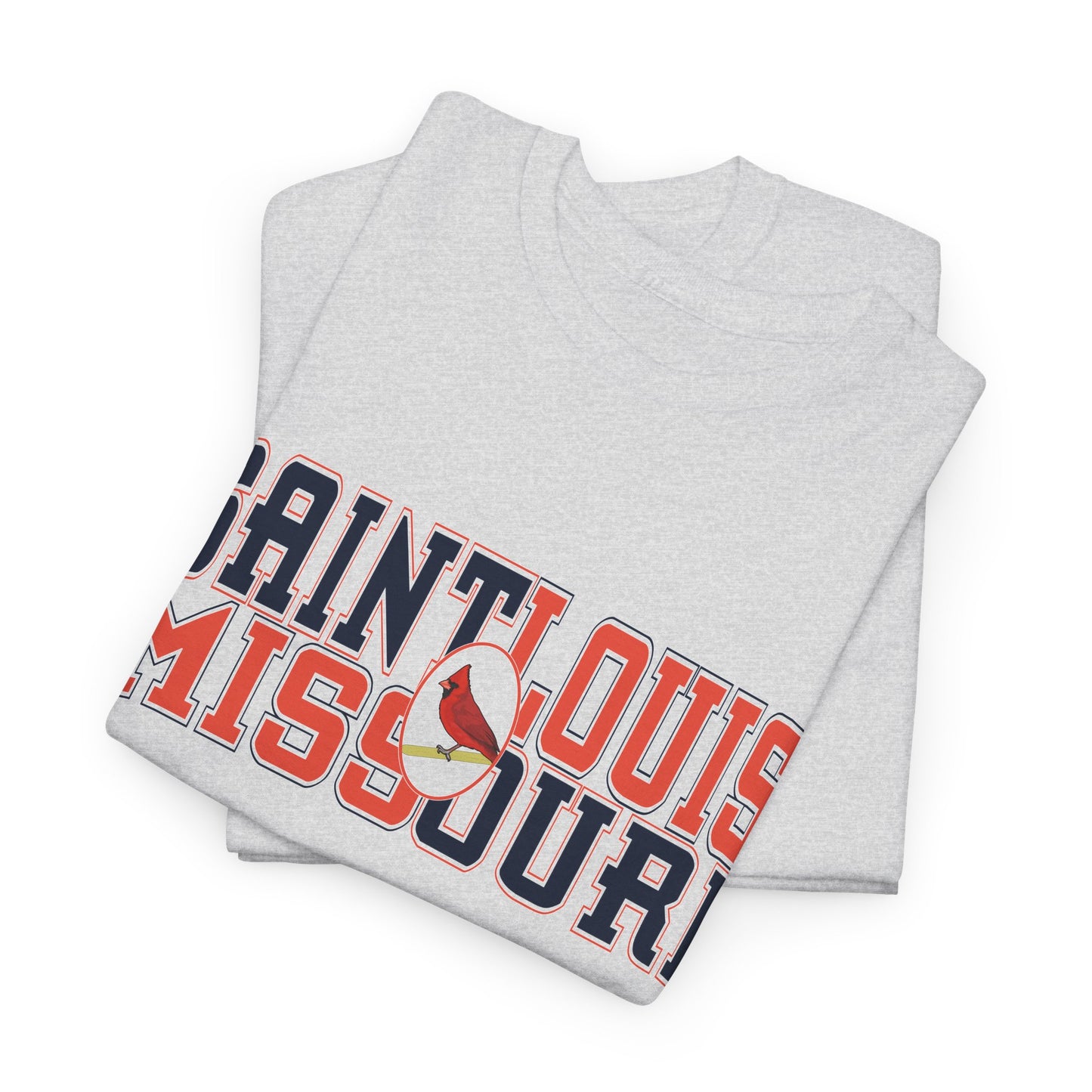 Saint Louis Tee in Red and Blue Lettering