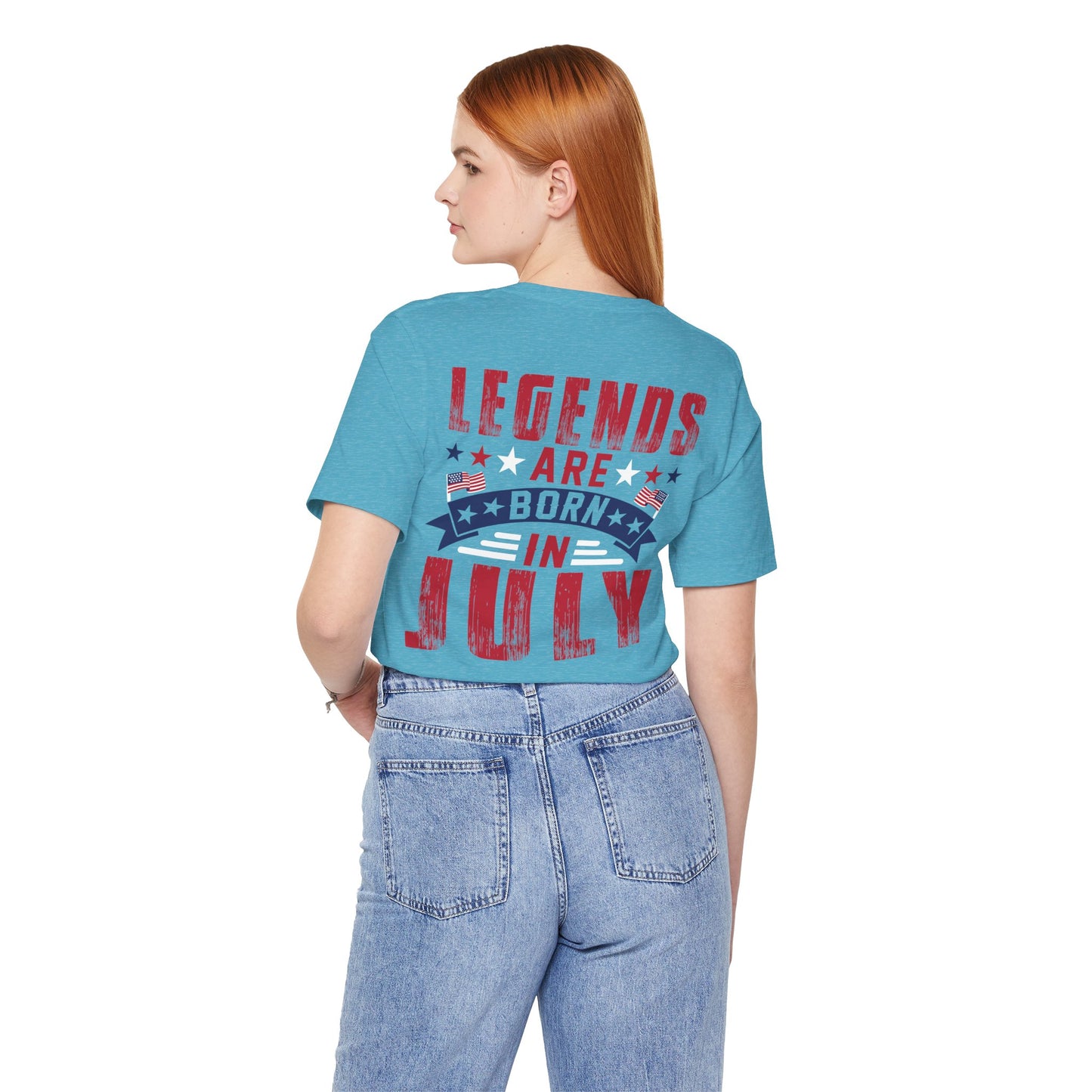 Legends Are Born in July Unisex Jersey Short Sleeve Tee Printify