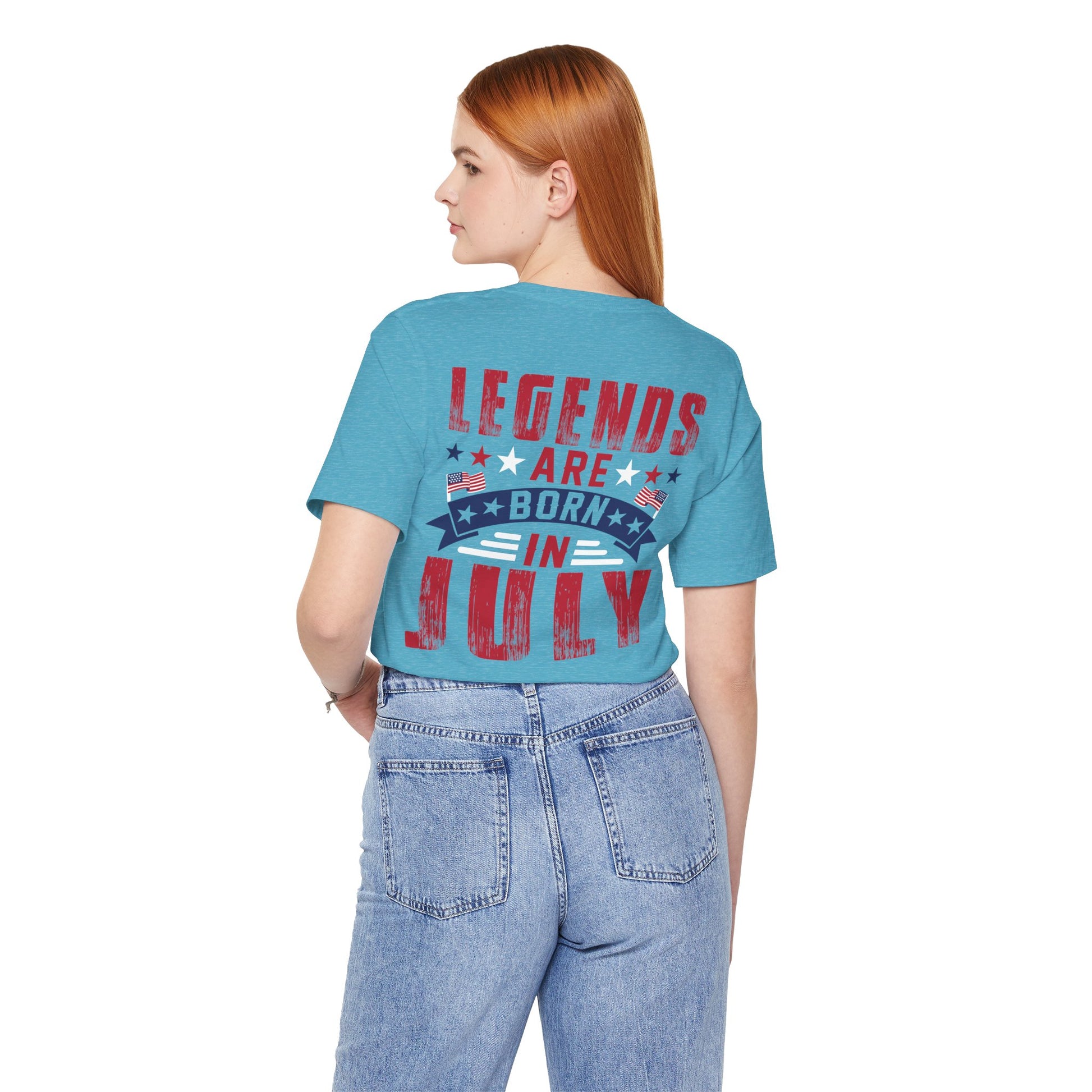 Legends Are Born in July Unisex Jersey Short Sleeve Tee Printify