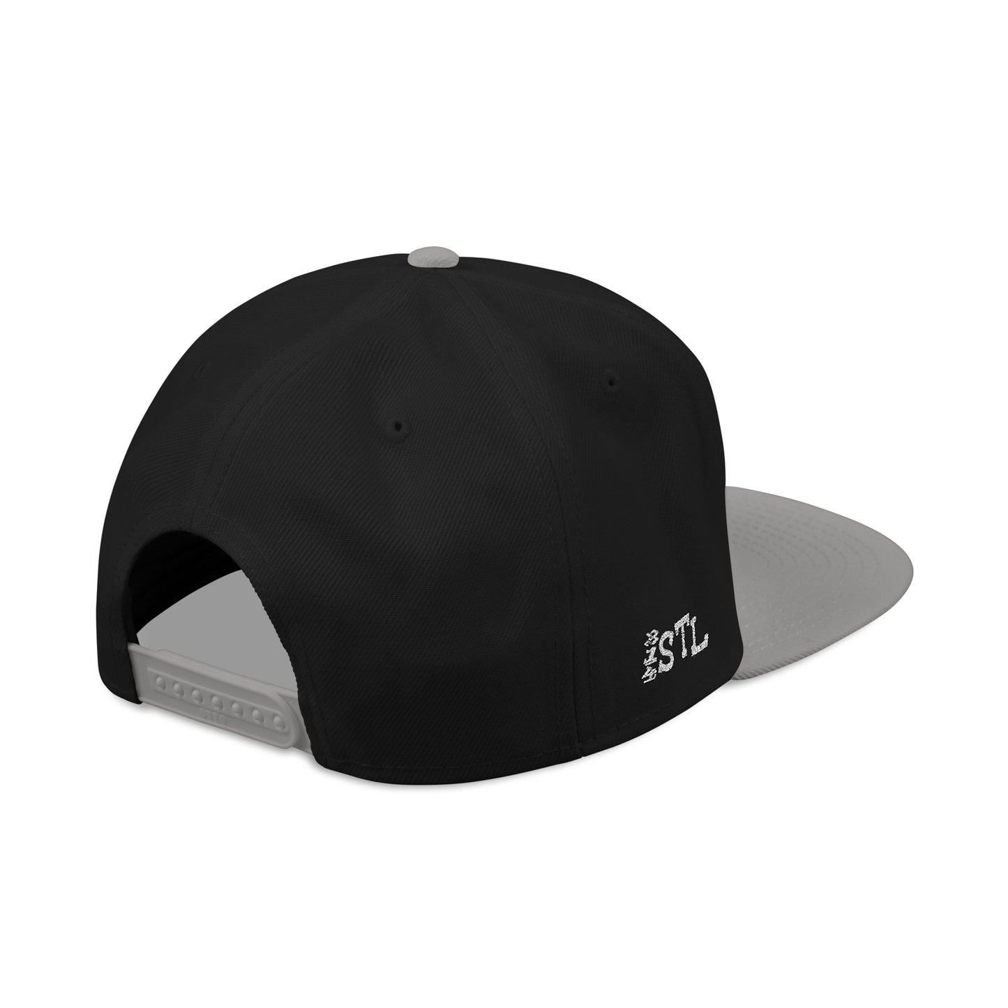 STL Embroidered Snapback Hat-White Lettering Printify