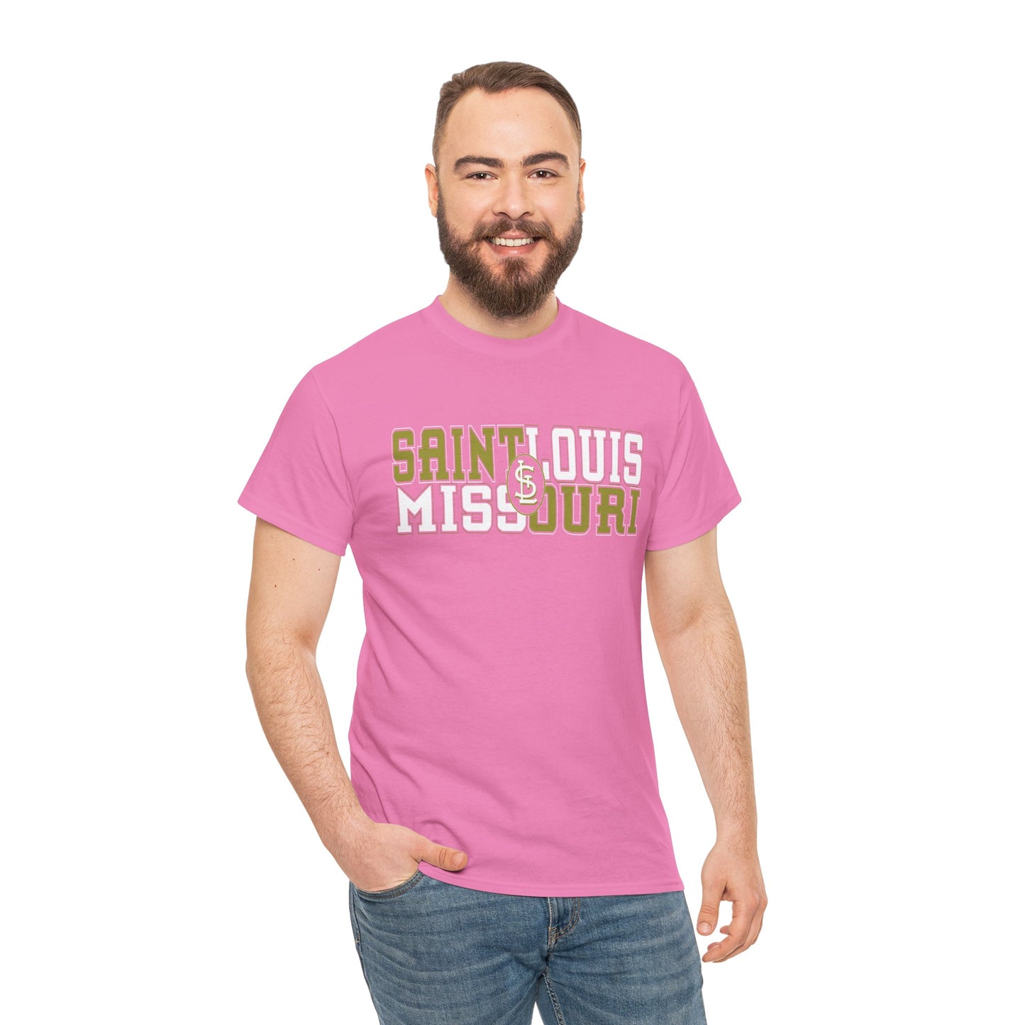 St Louis Missouri Gold & White Unisex Tee