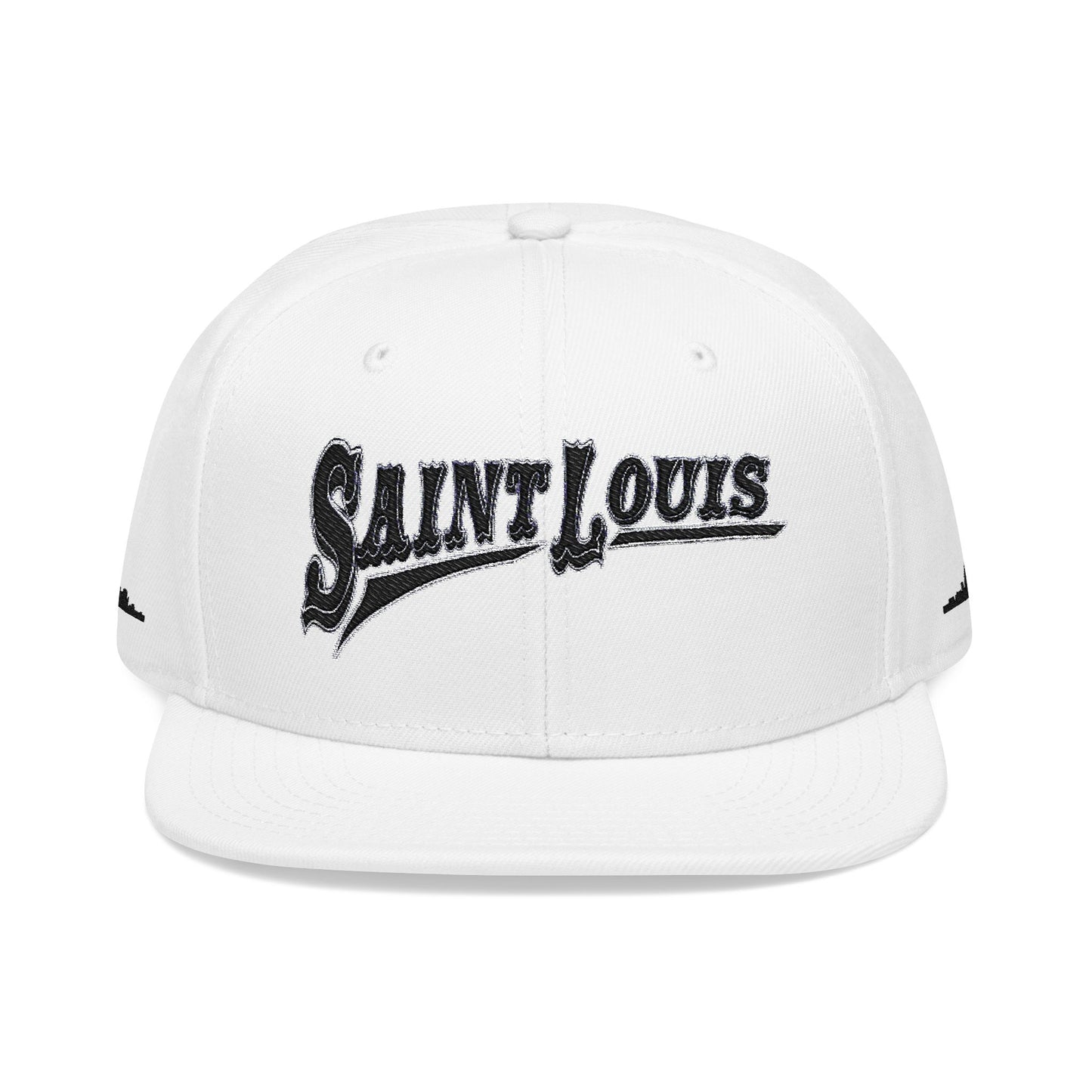 Saint Louis Flat Bill Snapback Cap with Skyline sides Printify