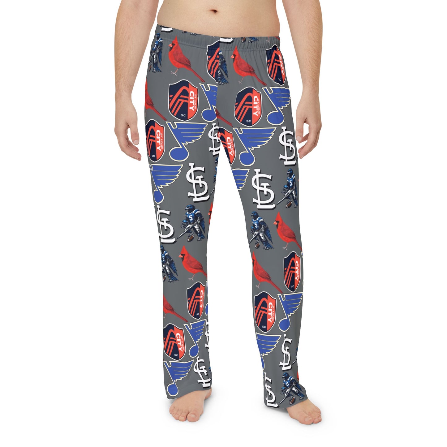 Pajama Pants - St Louis Sports Design Dark Grey Printify