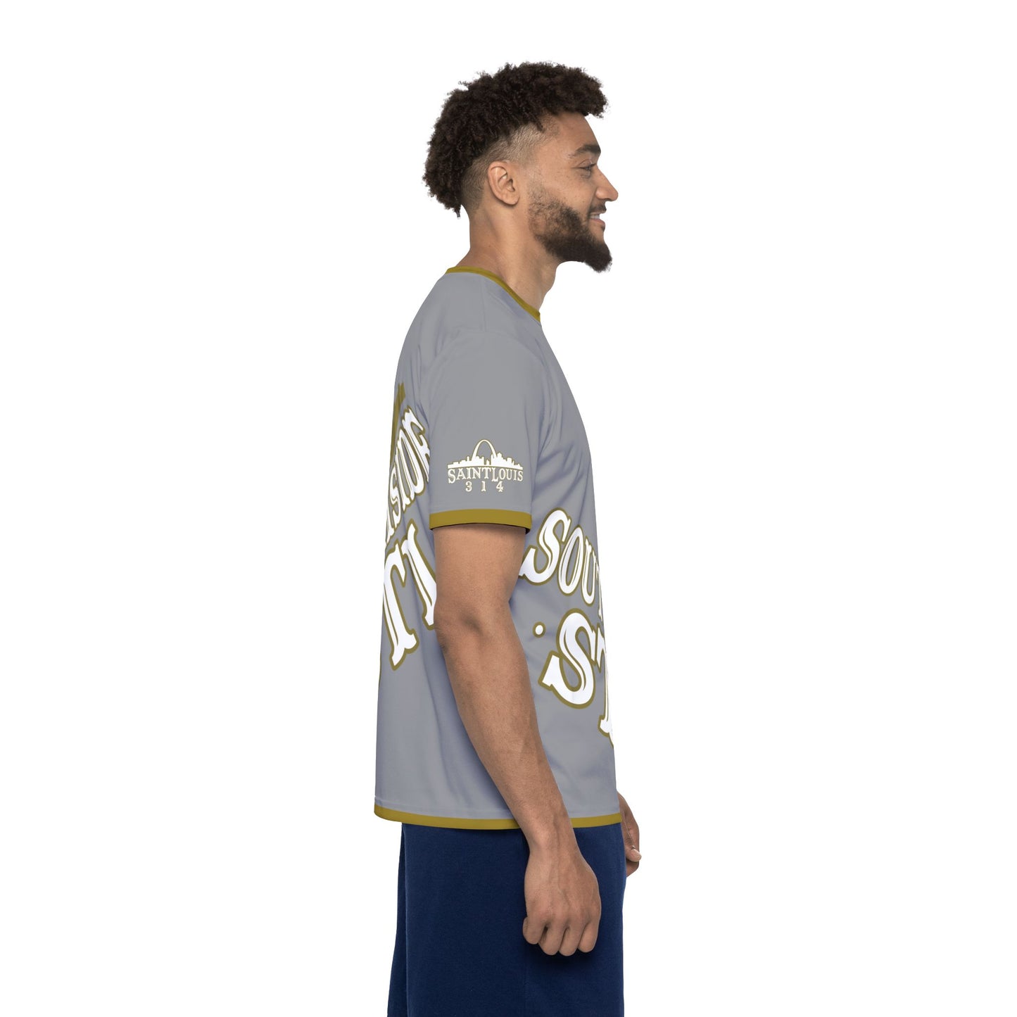 Southside STL All Over Print Sport Jersey (Grey)– Gold Skyline Edition