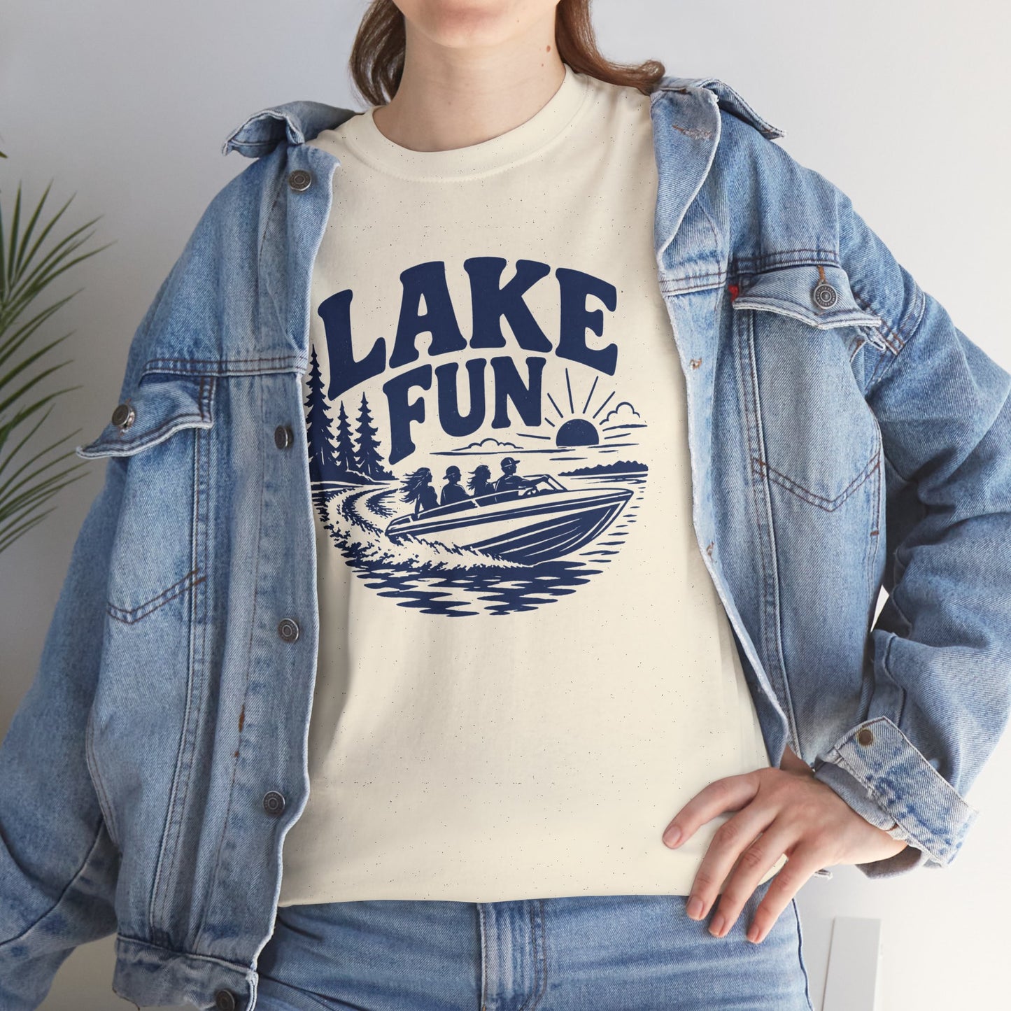 Lake Fun Boat T-Shirt — Vintage Lakeside Summer Tee