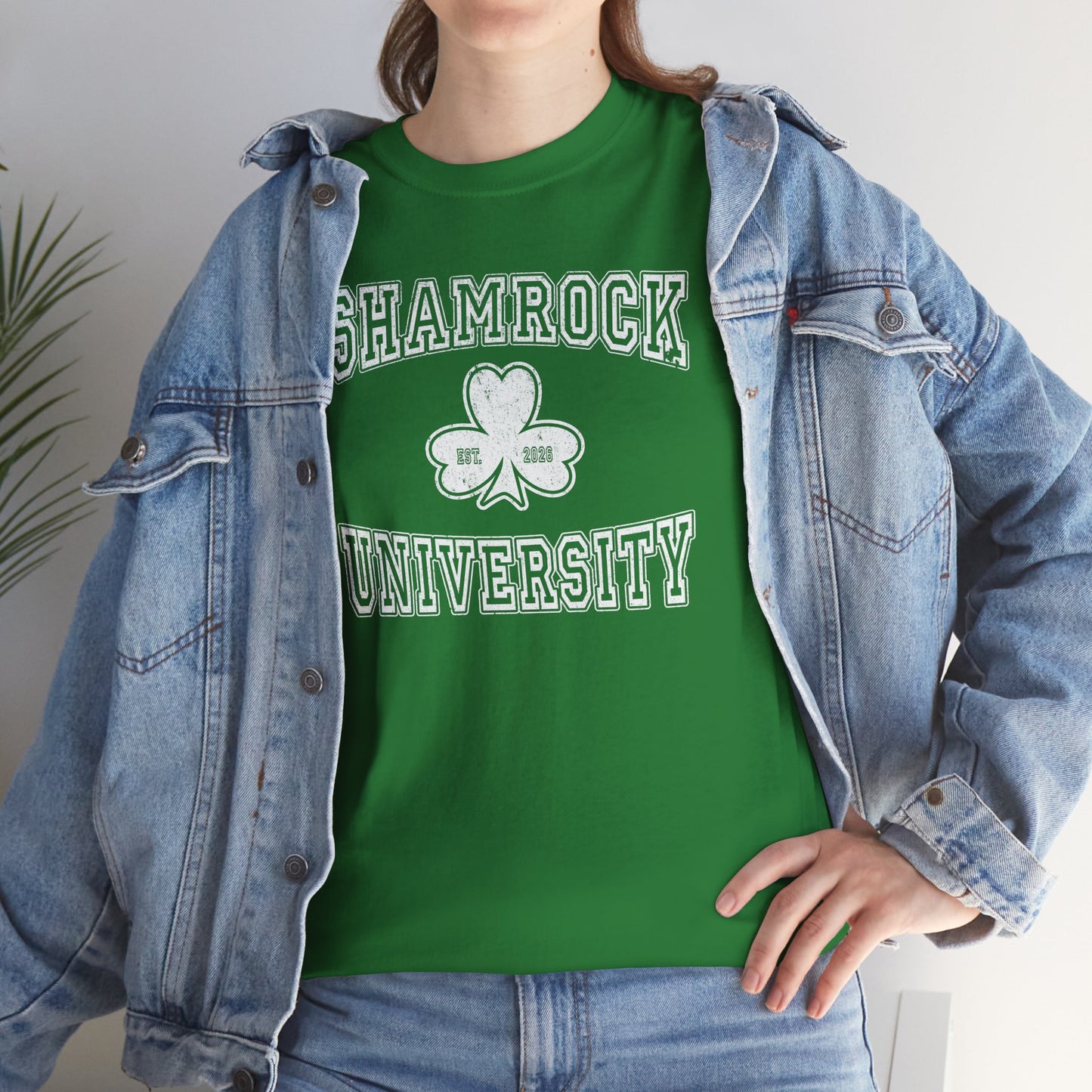 Shamrock University T-Shirt — St. Patrick’s Day College Style Tee