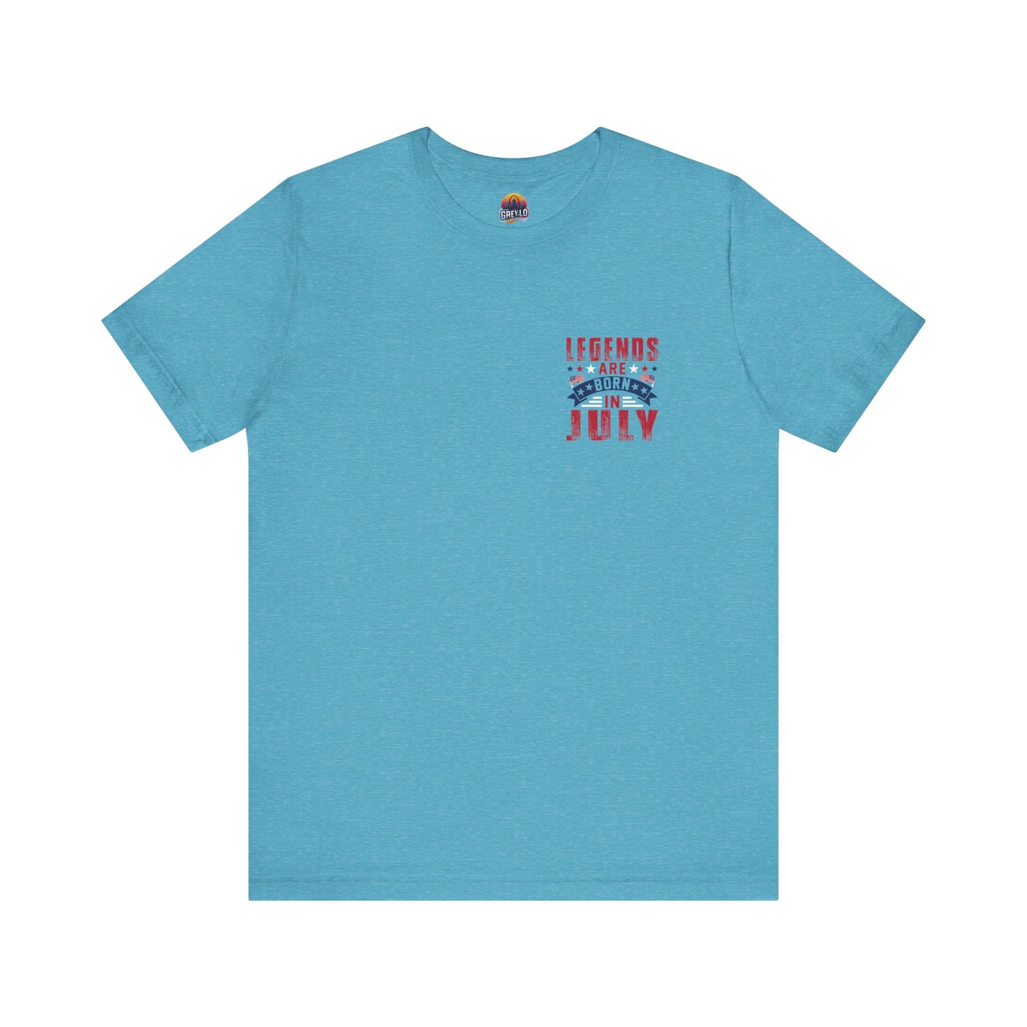 Legends Are Born in July Unisex Jersey Short Sleeve Tee Printify