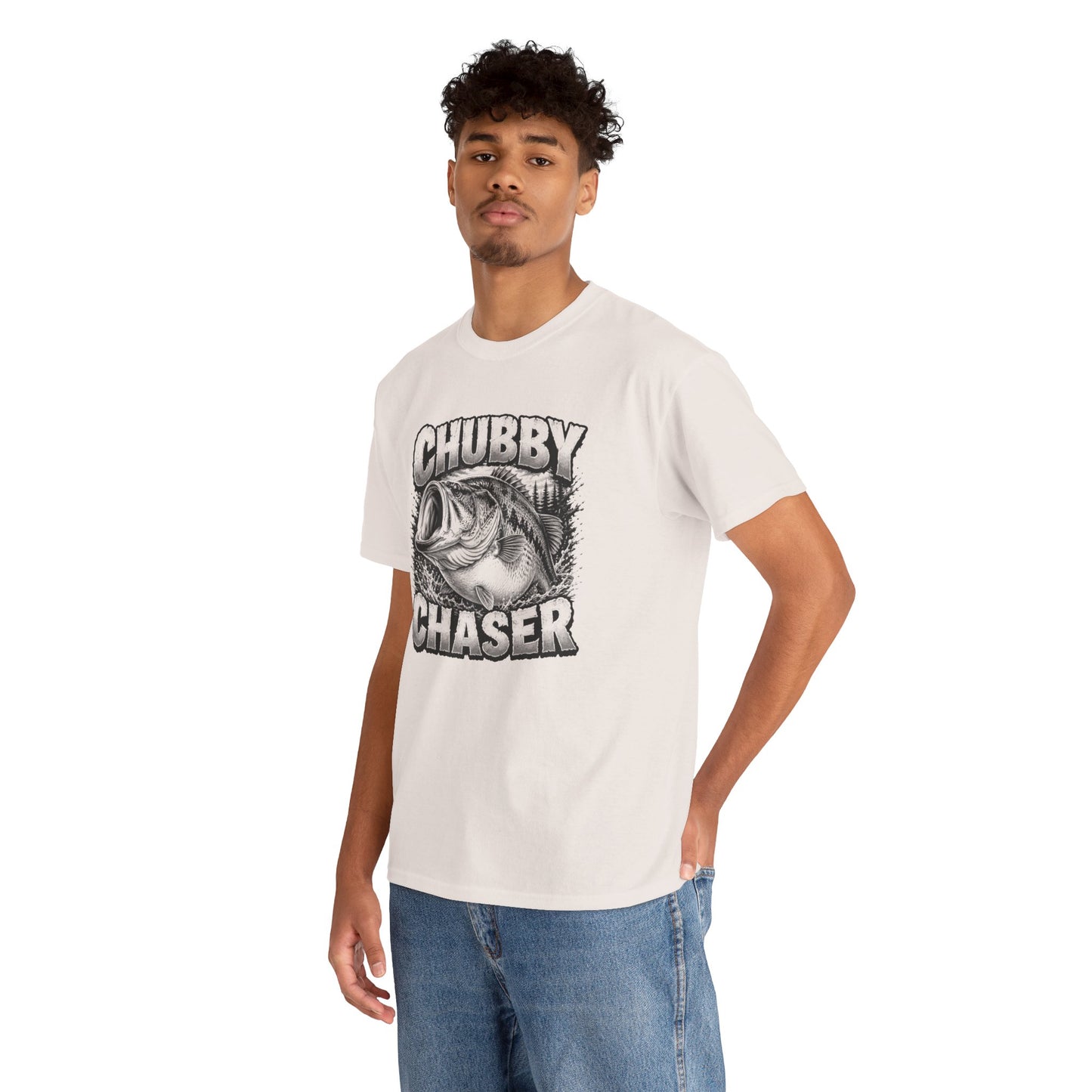 Fishing T-Shirt — "Chubby Chaser" Bass Graphic Tee