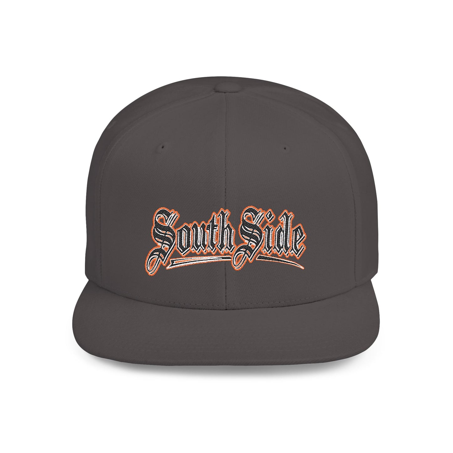 South Side Flat Bill Snapback Dark orange Printify