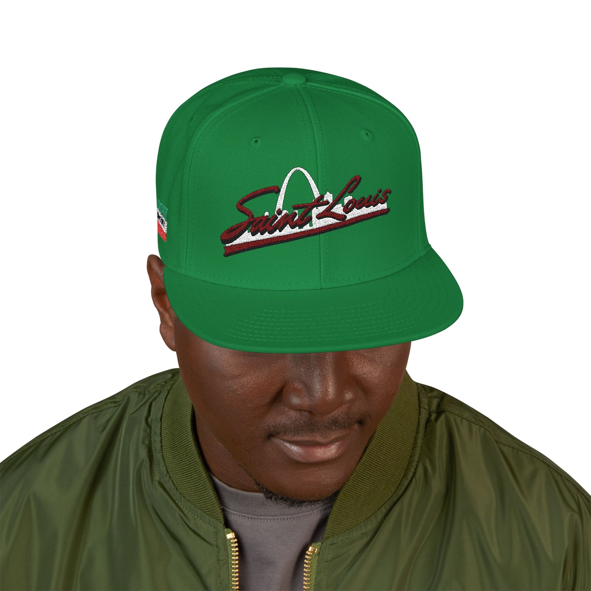 Snapback Hat - Saint Louis Full Front Embroidered - The Hill Neighborhood Edition Printify