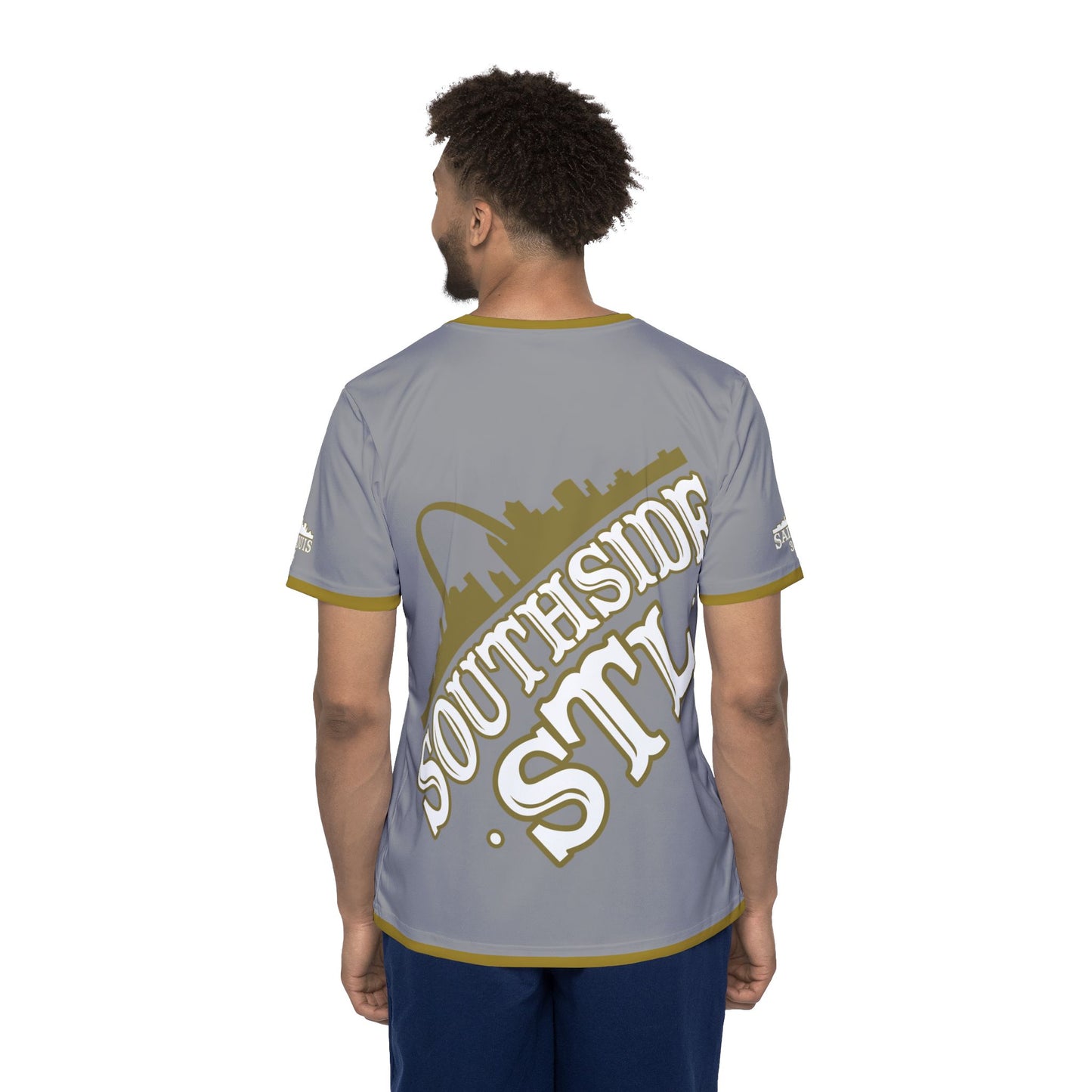 Southside STL All Over Print Sport Jersey (Grey)– Gold Skyline Edition