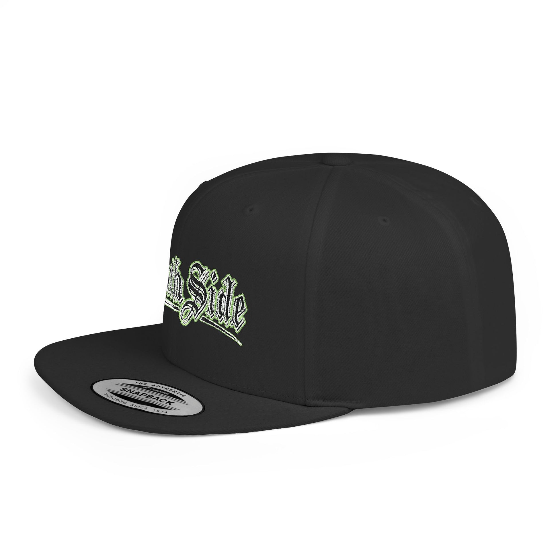 South Side Flat Bill Snapback Green outline Printify