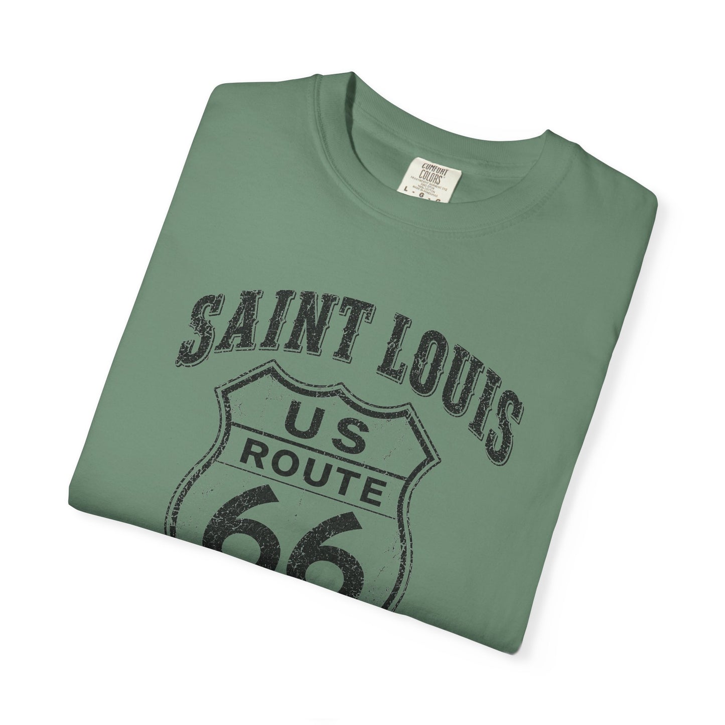 Route 66 Saint Louis Missouri T-Shirt — Vintage Road Trip Tee⚠️ Contains AI-generated models