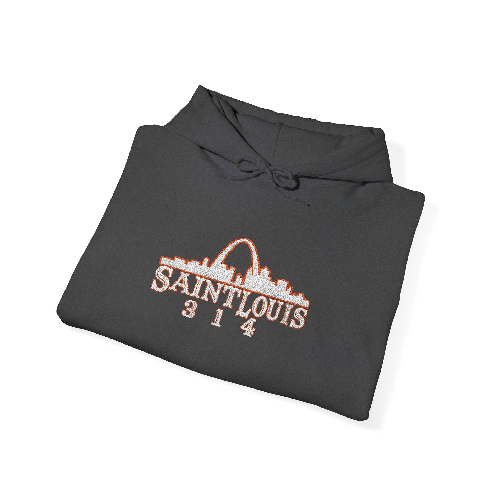 St. Louis Skyline Embroidered Hoodie Printify