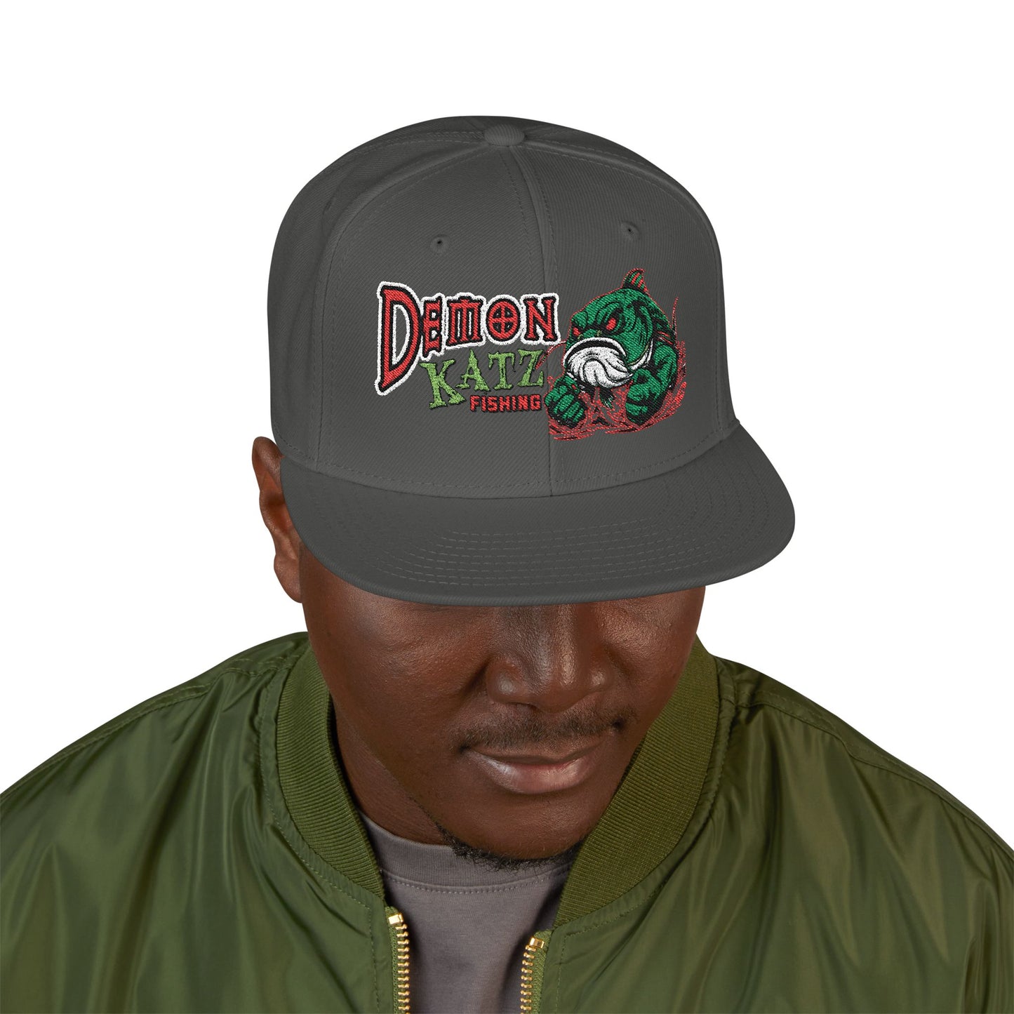 Embroidered Snapback Hat — Demon Katz