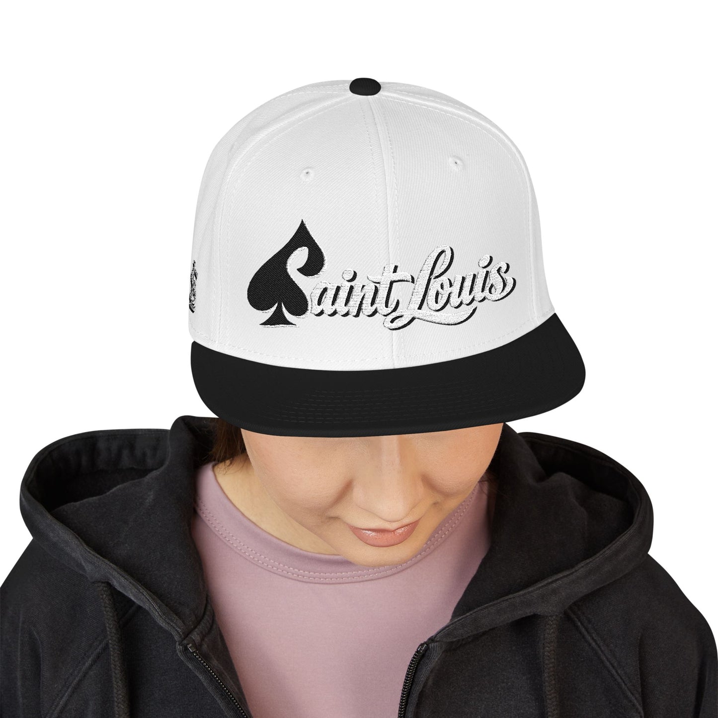 Embroidered 'Saint Louis' Snapback Hat