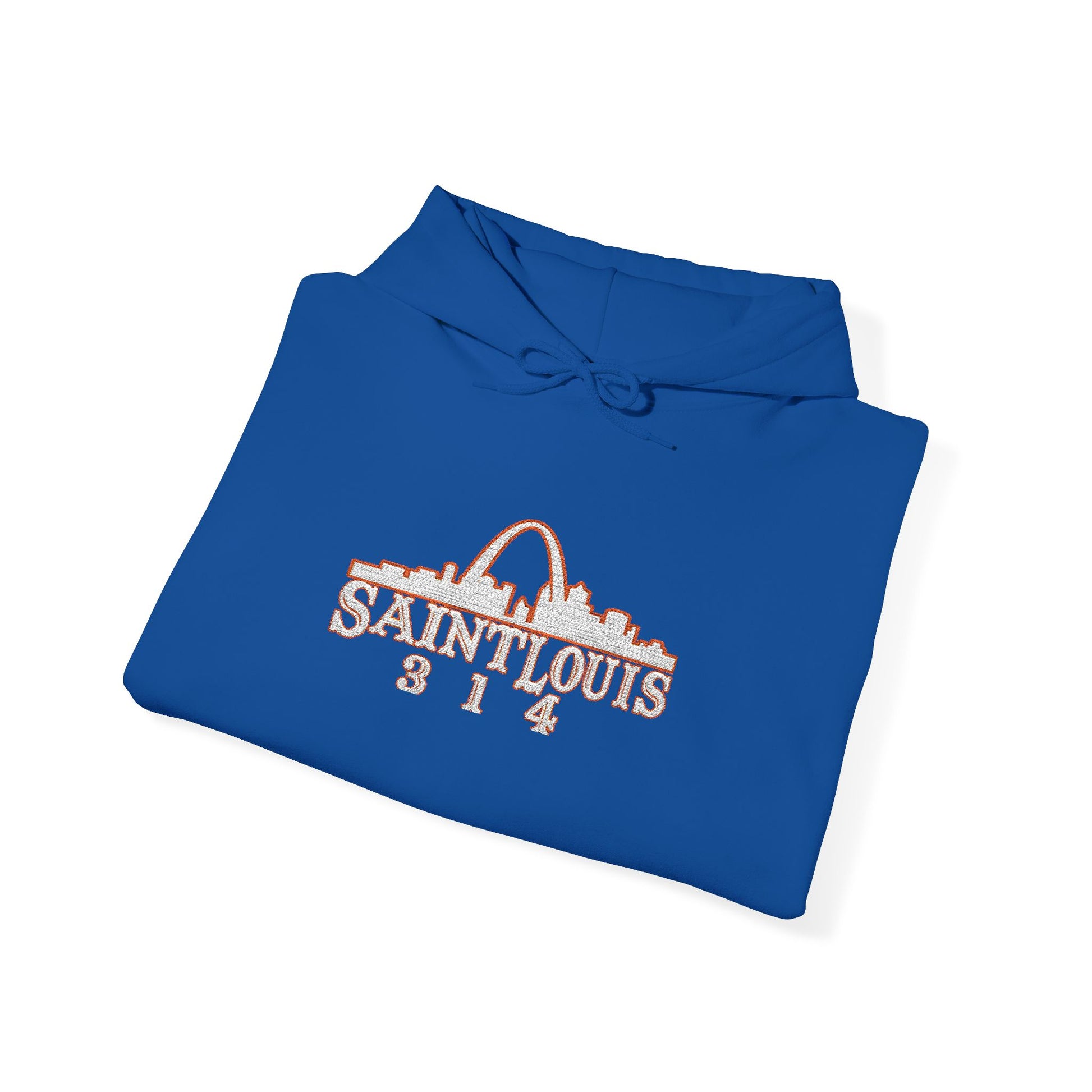 St. Louis Skyline Embroidered Hoodie Printify