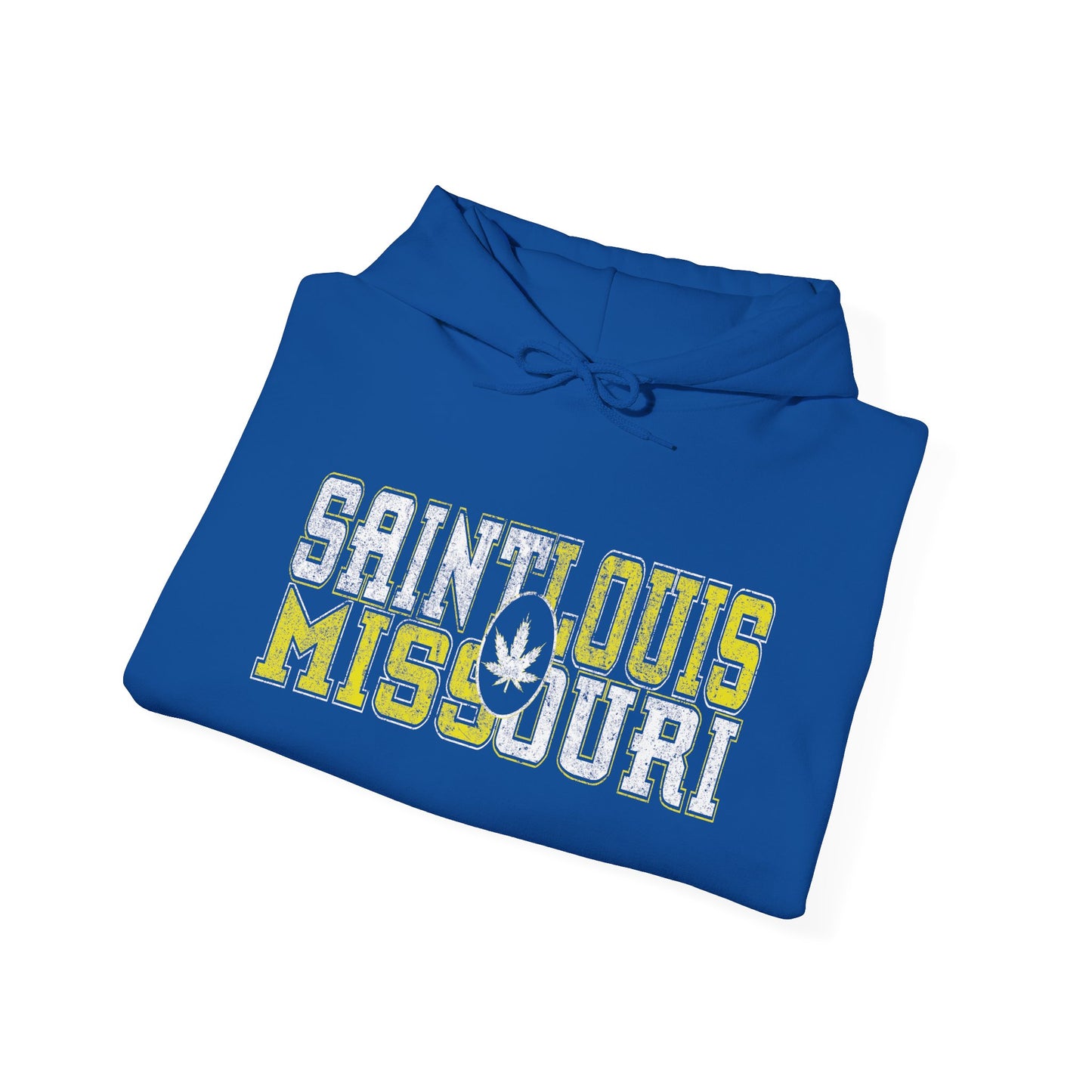 Saint Louis Missouri Hoodie – Retro Collegiate Design with Leaf Emblem