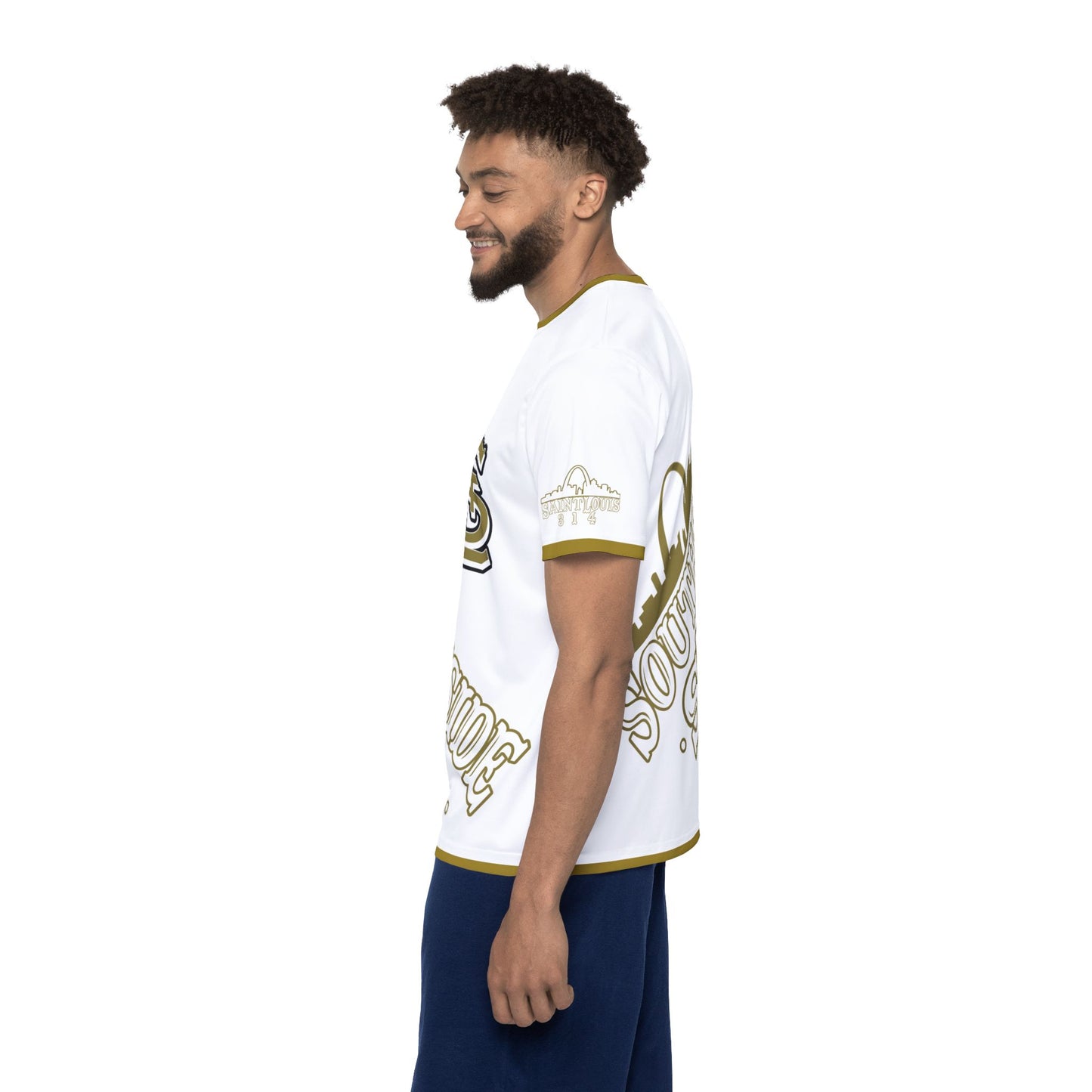 Southside STL All Over Print Sport Jersey (White)– Gold Skyline Edition
