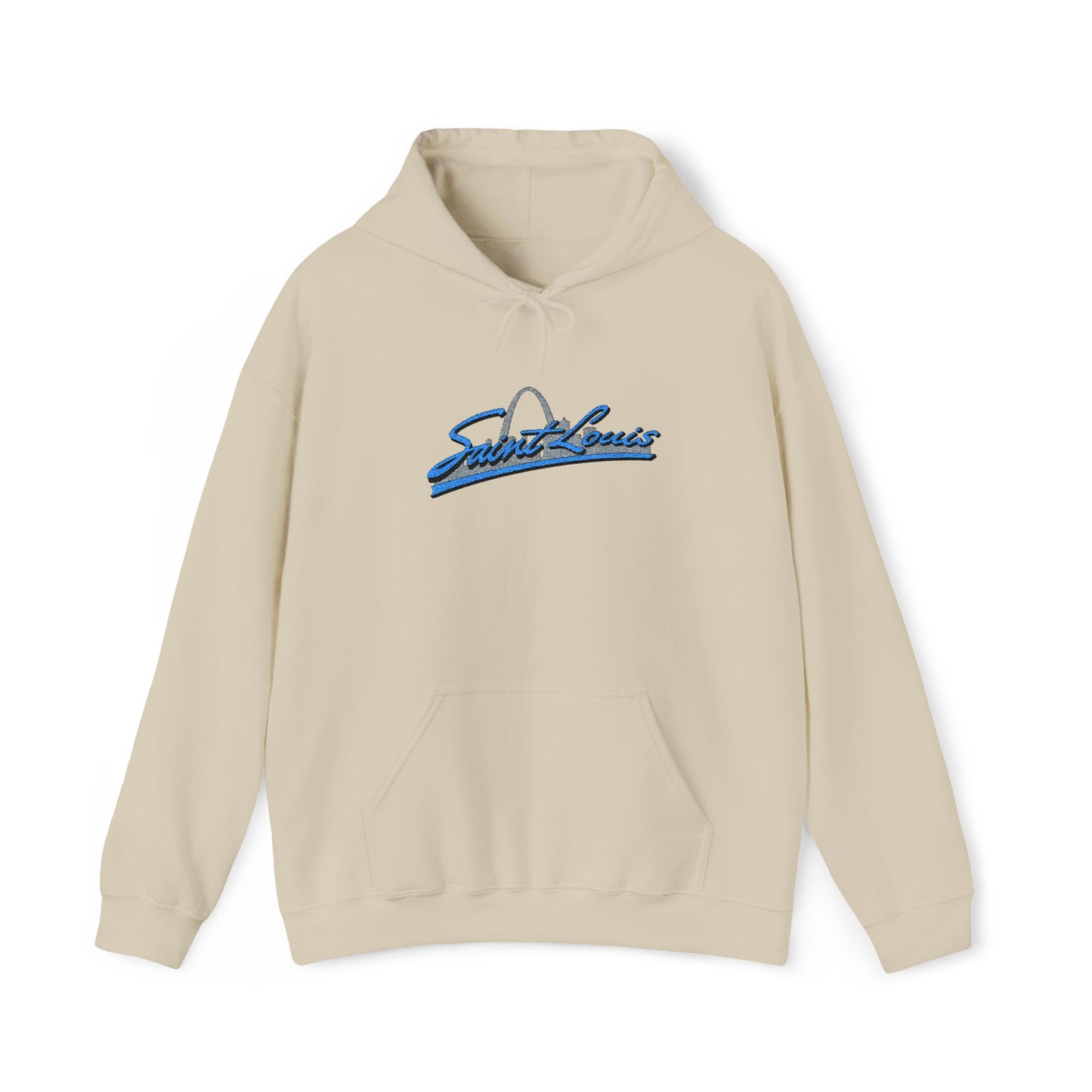 Embroidered Hoodie- Saint Louis Printify