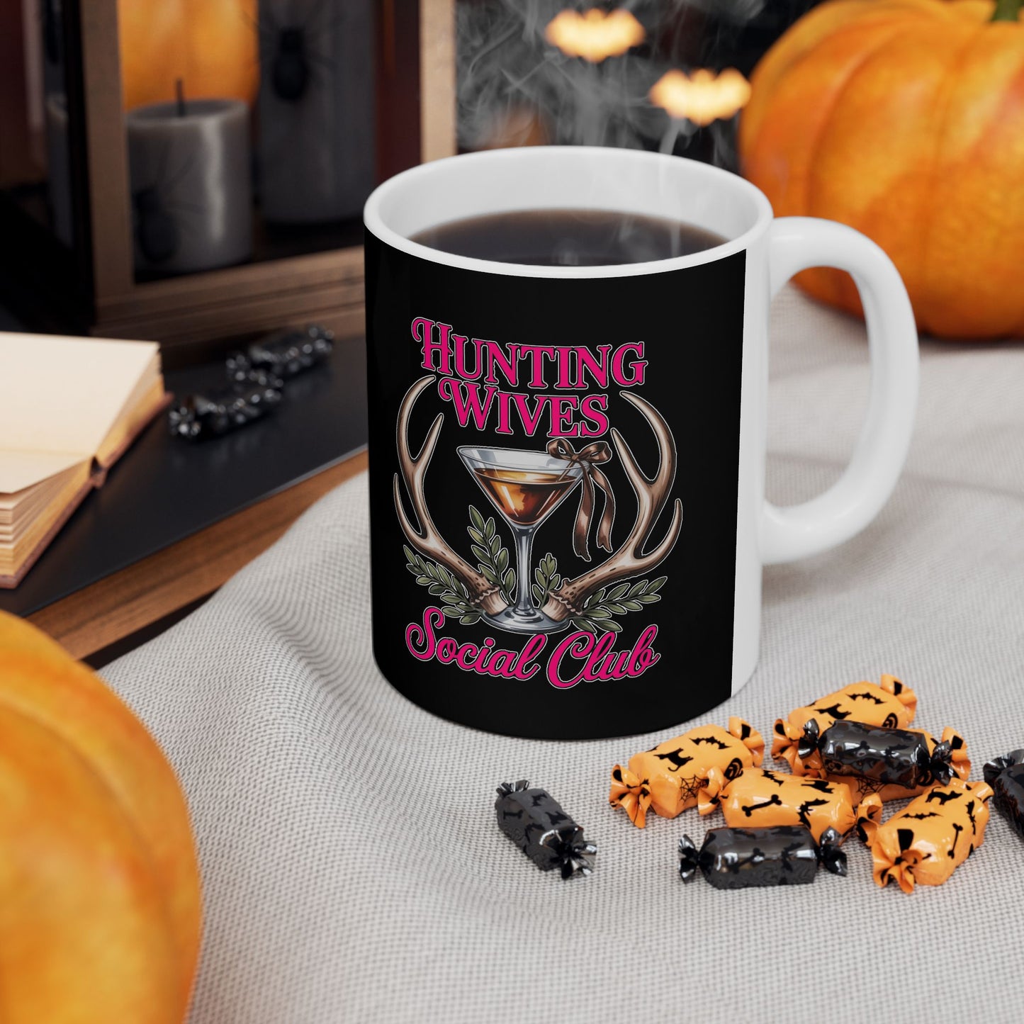 Ceramic Mug, (11oz, 15oz)-Hunting Wives Design
