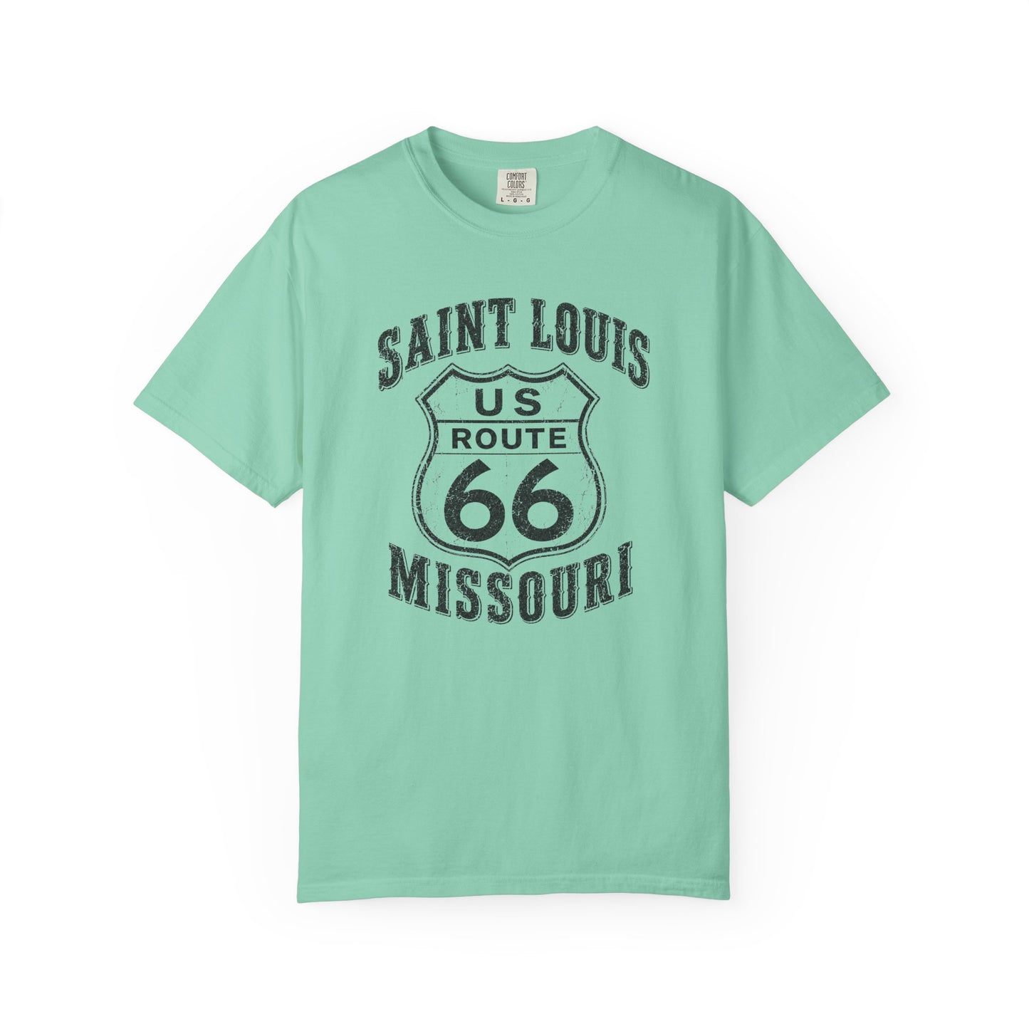 Route 66 Saint Louis Missouri T-Shirt — Vintage Road Trip Tee⚠️ Contains AI-generated models