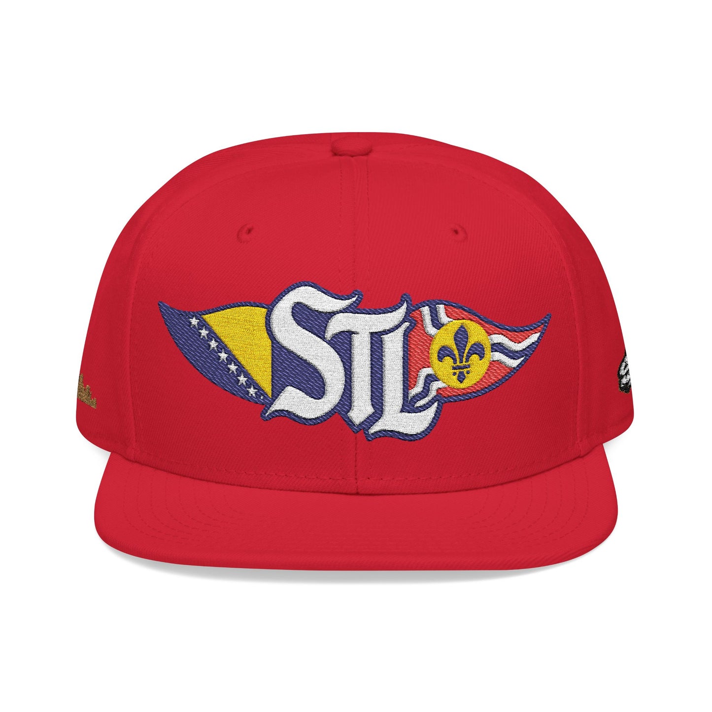 Embroidered Snapback Hat — Saint Louis-Bosnia flag Logo