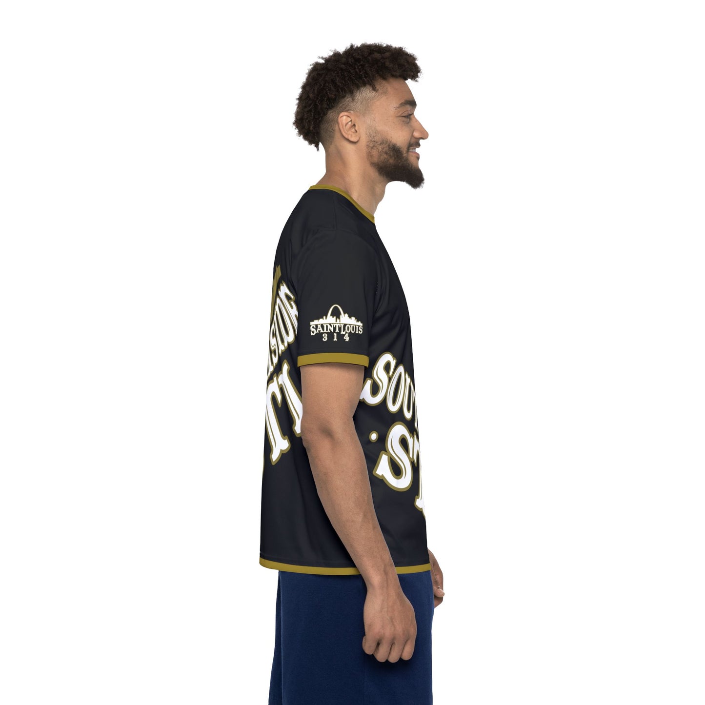Southside STL All Over Print Sport Jersey (Black)– Gold Skyline Edition