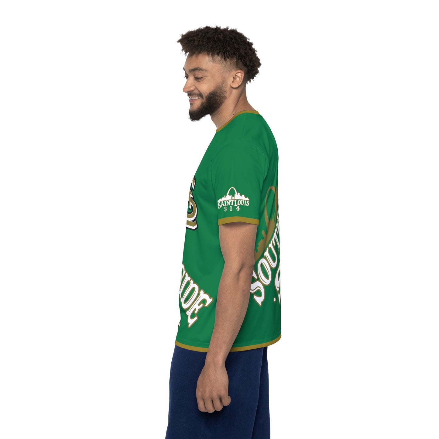 Southside STL All Over Print Sport Jersey (Dark Green)– Gold Skyline Edition