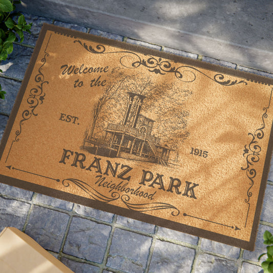 Personalized Welcome Doormat —  "Franz Park Neighborhood" Printify