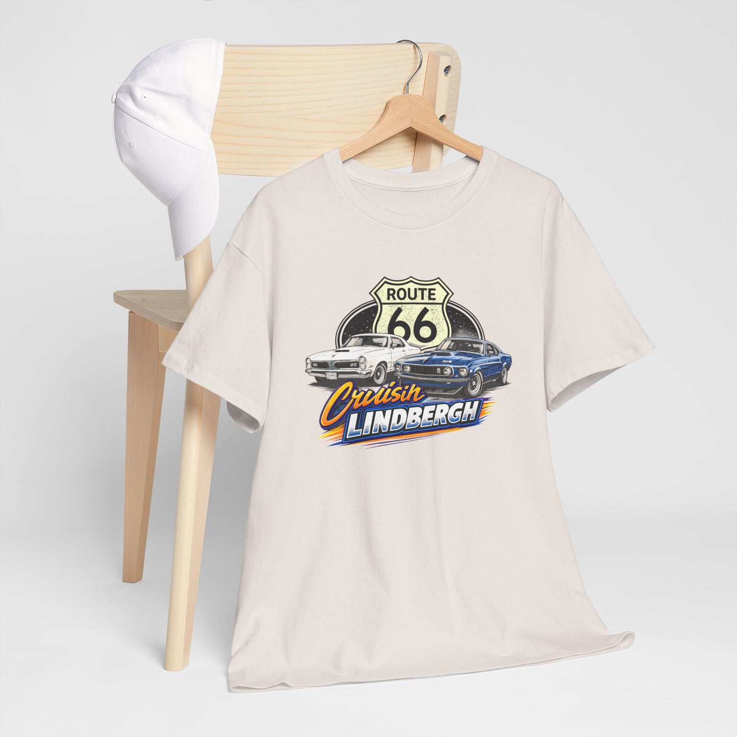 Route 66 Cruiser Tee — Classic Car "Cruising Lindbergh" T-Shirt